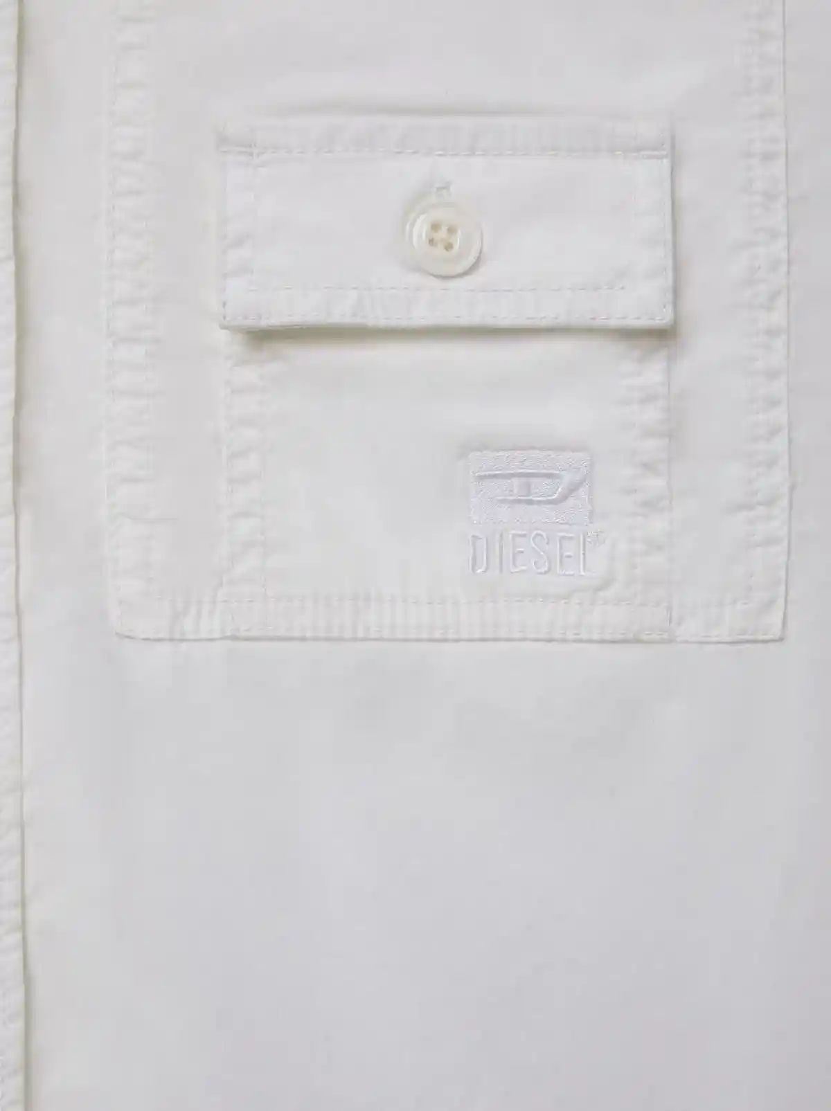 White Poplin shirt with logo embroidery