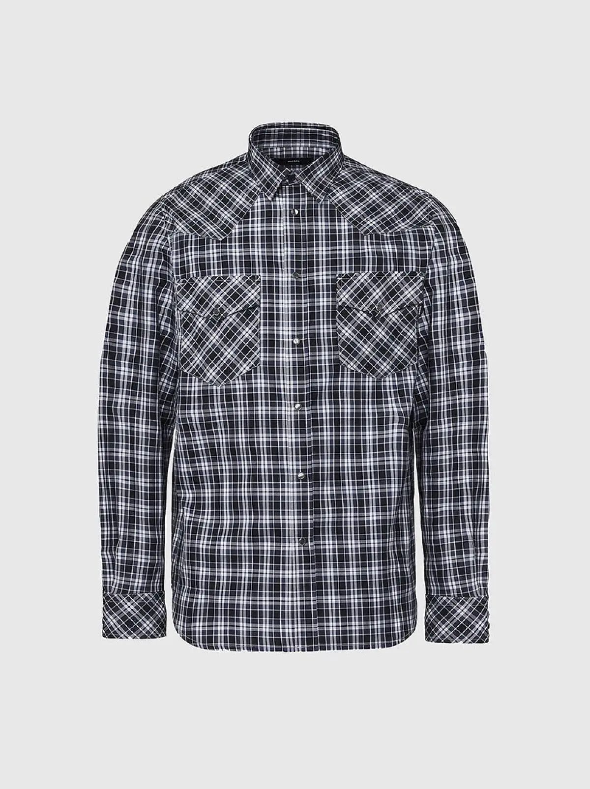 Multicolor Western shirt in check cotton Oxford