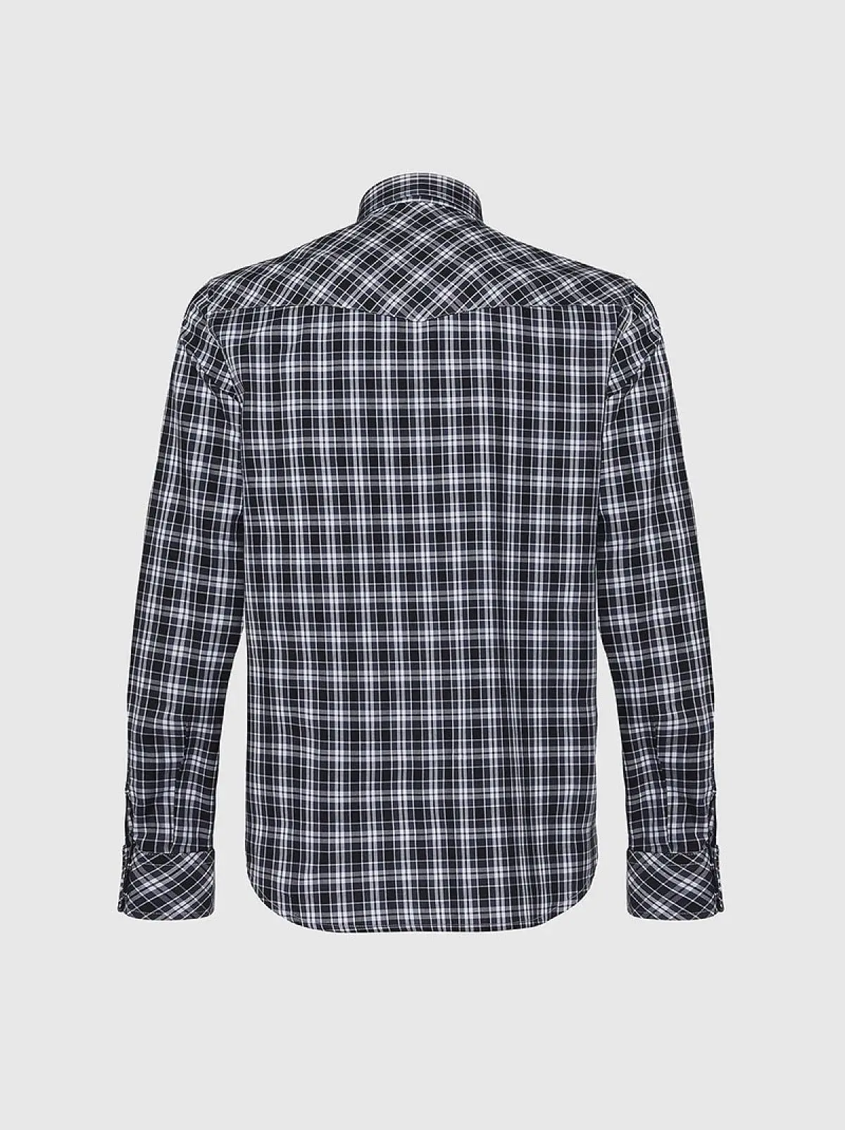 Multicolor Western shirt in check cotton Oxford