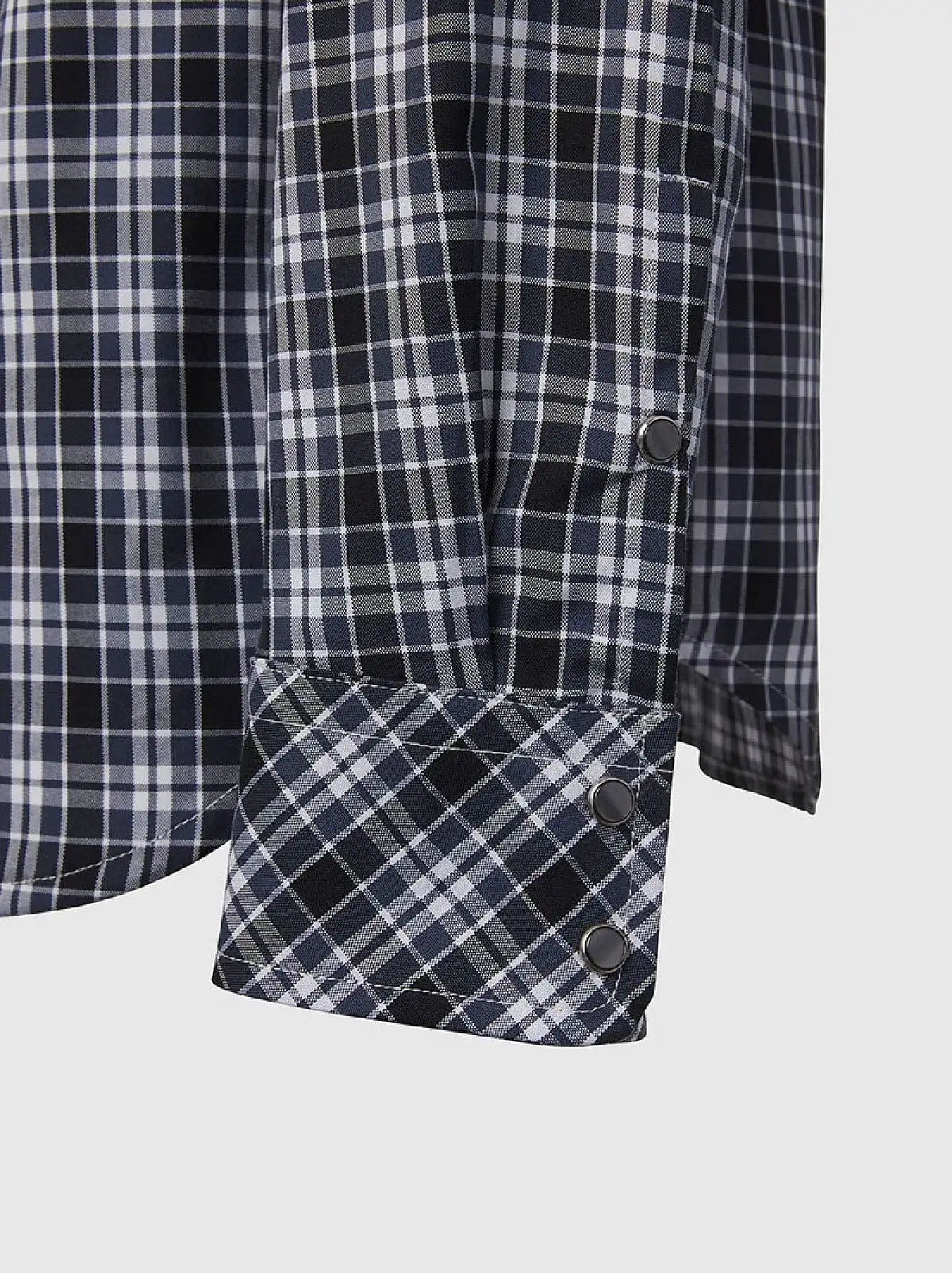 Multicolor Western shirt in check cotton Oxford