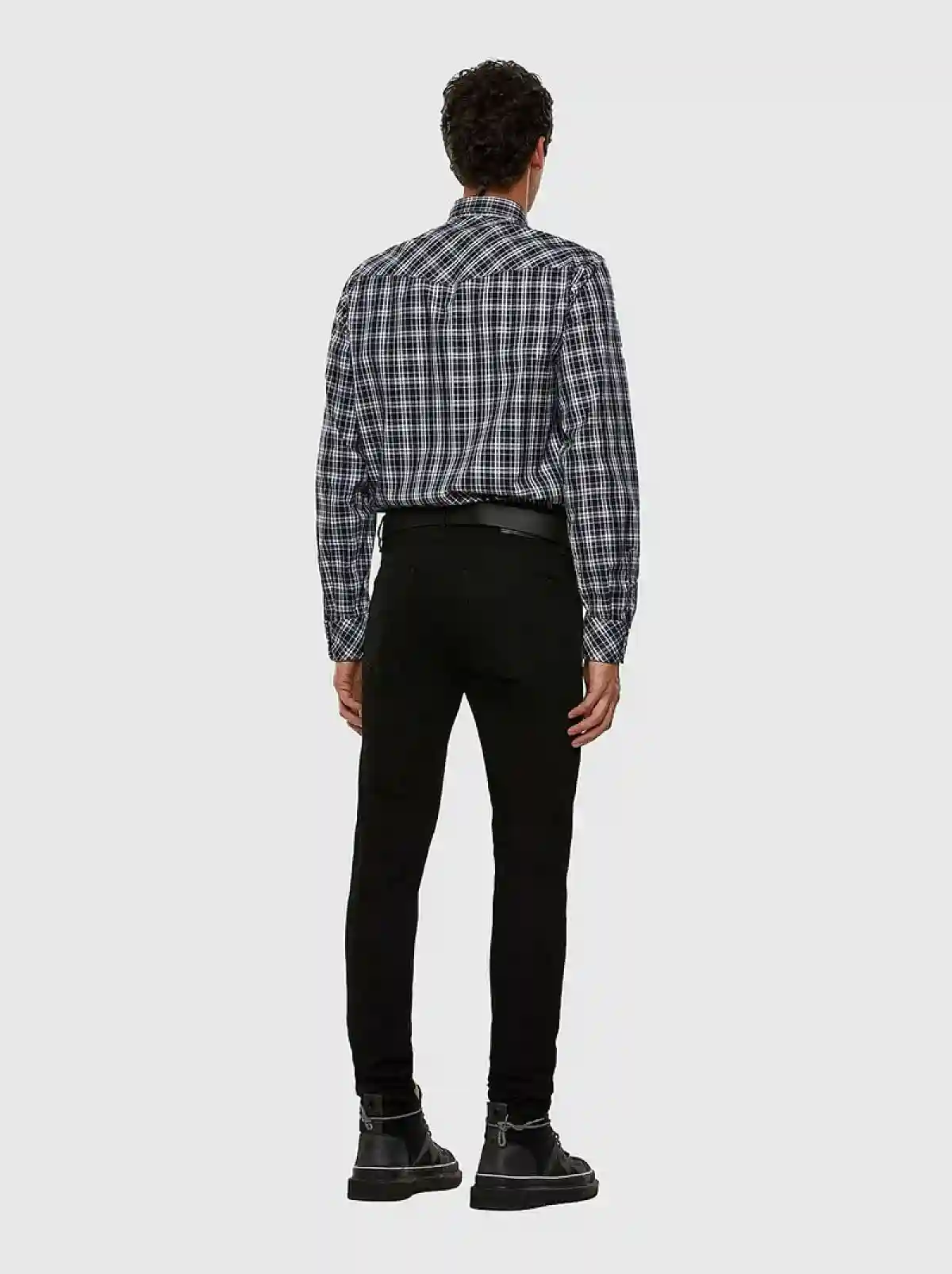 Multicolor Western shirt in check cotton Oxford