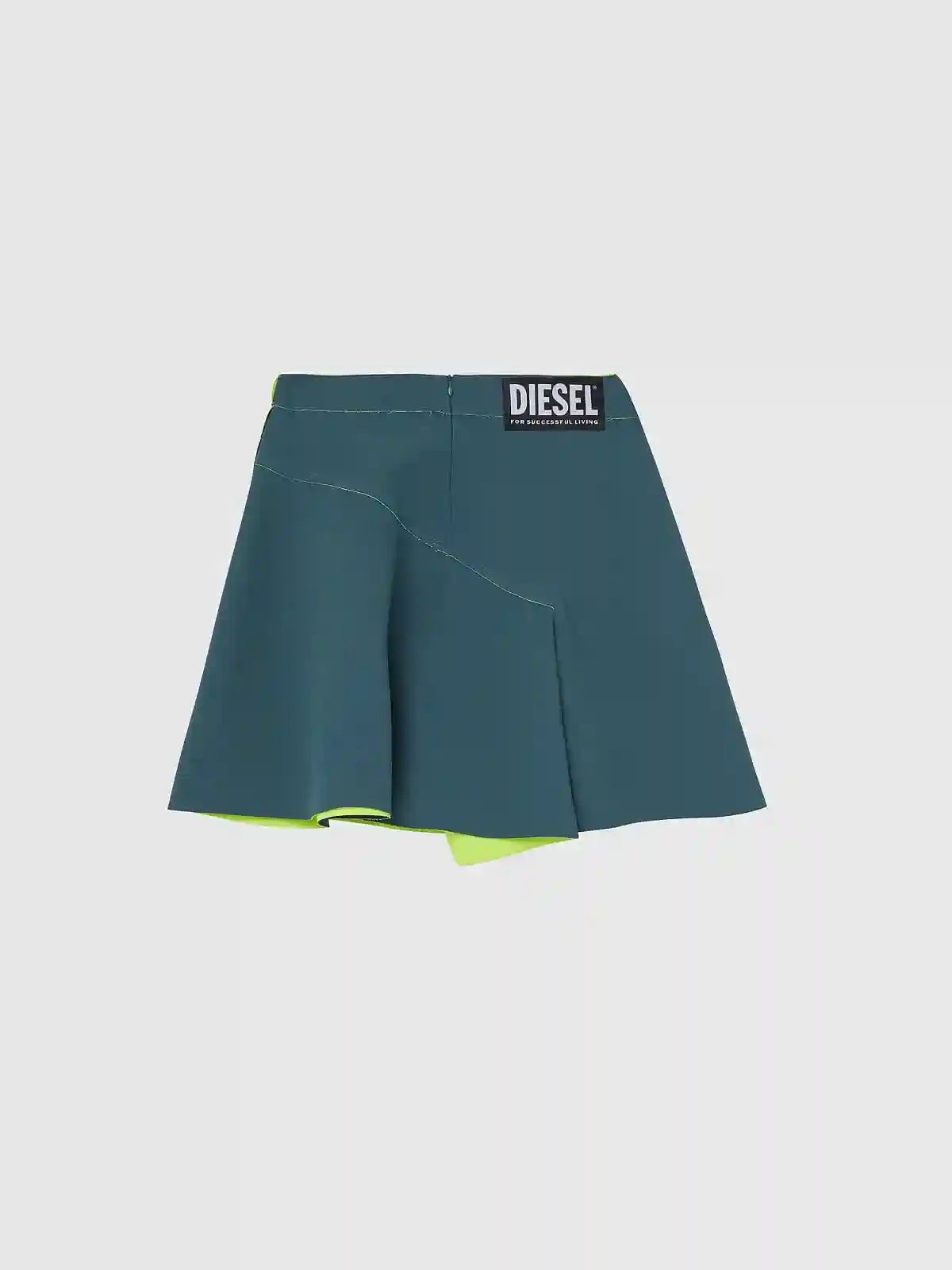 Green Two-tone skort in stretch crepe