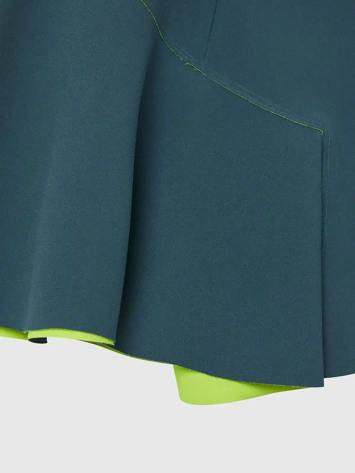 Green Two-tone skort in stretch crepe