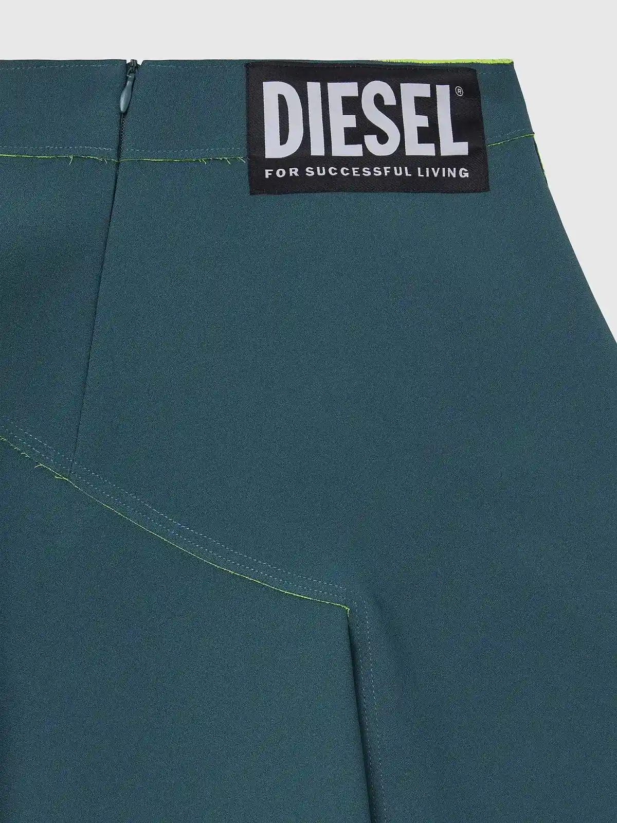 Green Two-tone skort in stretch crepe