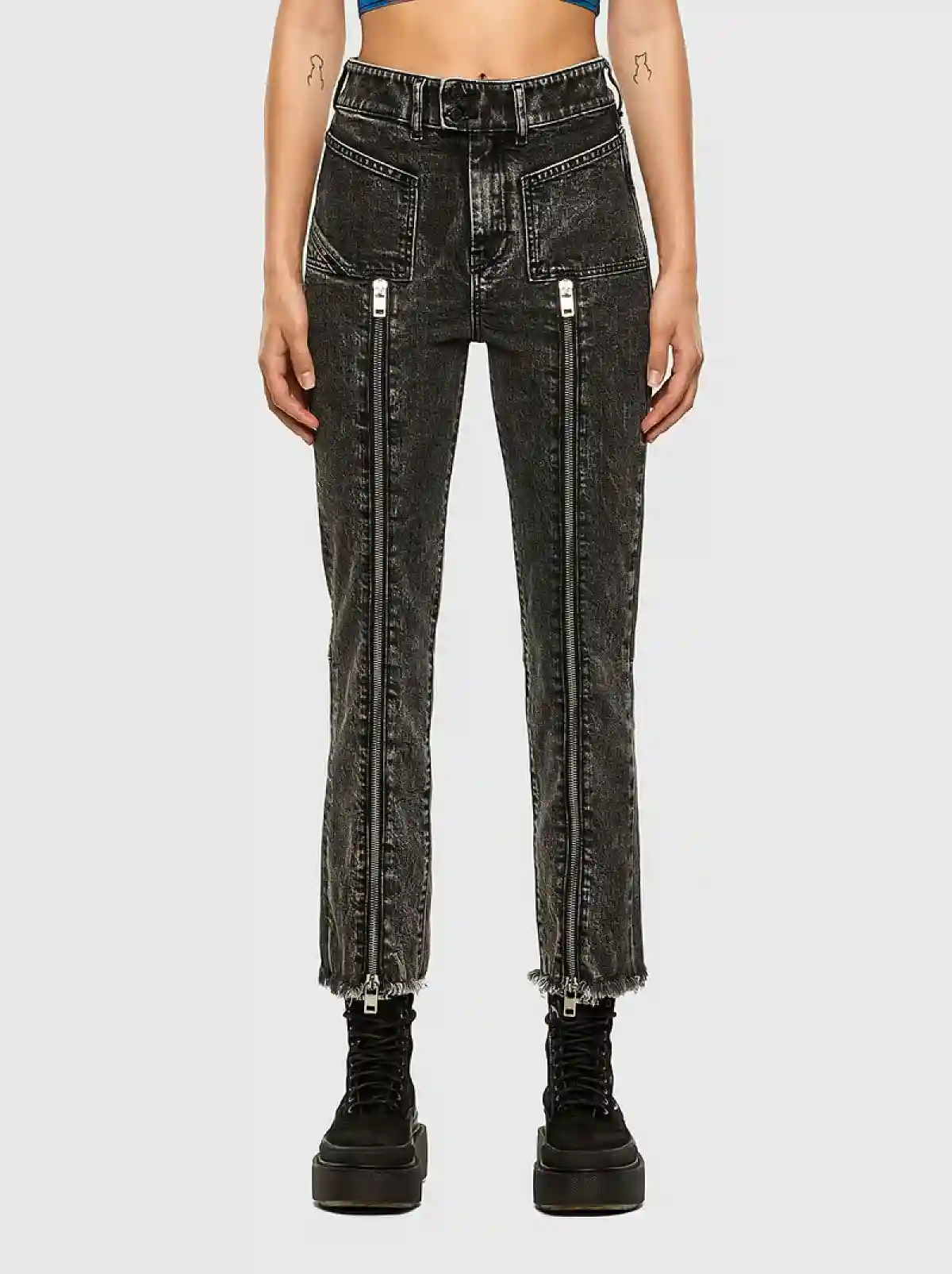 Black Bootcut and Flare Fit Jeans-D-Earlie