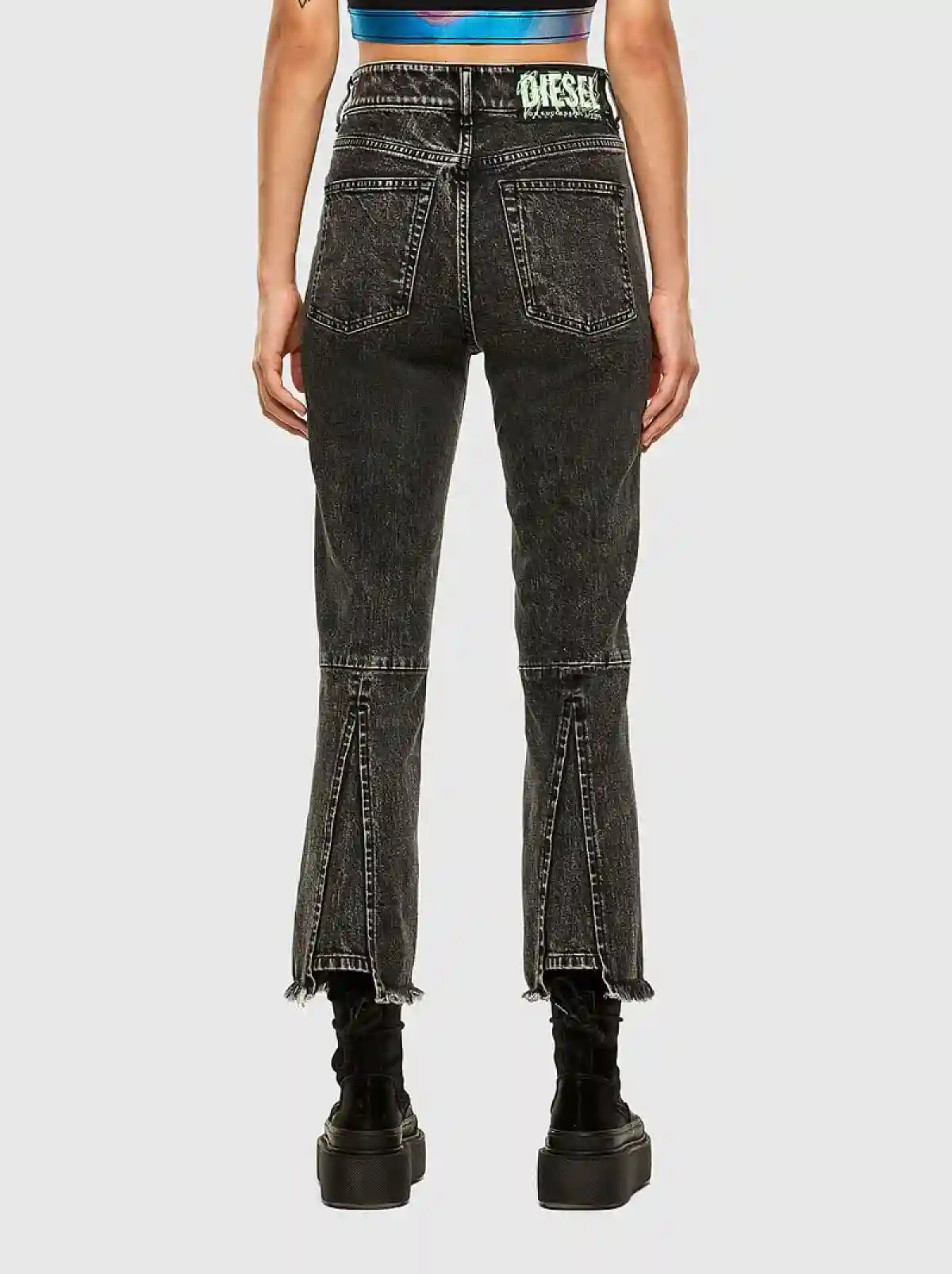 Black Bootcut and Flare Fit Jeans-D-Earlie