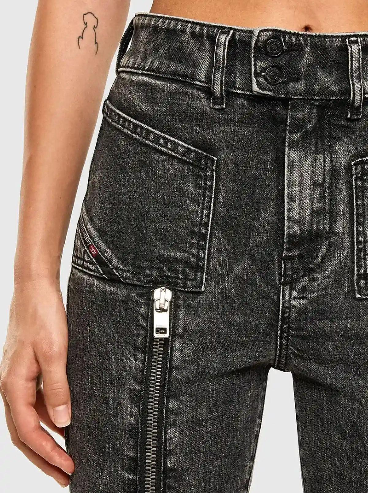 Black Bootcut and Flare Fit Jeans-D-Earlie