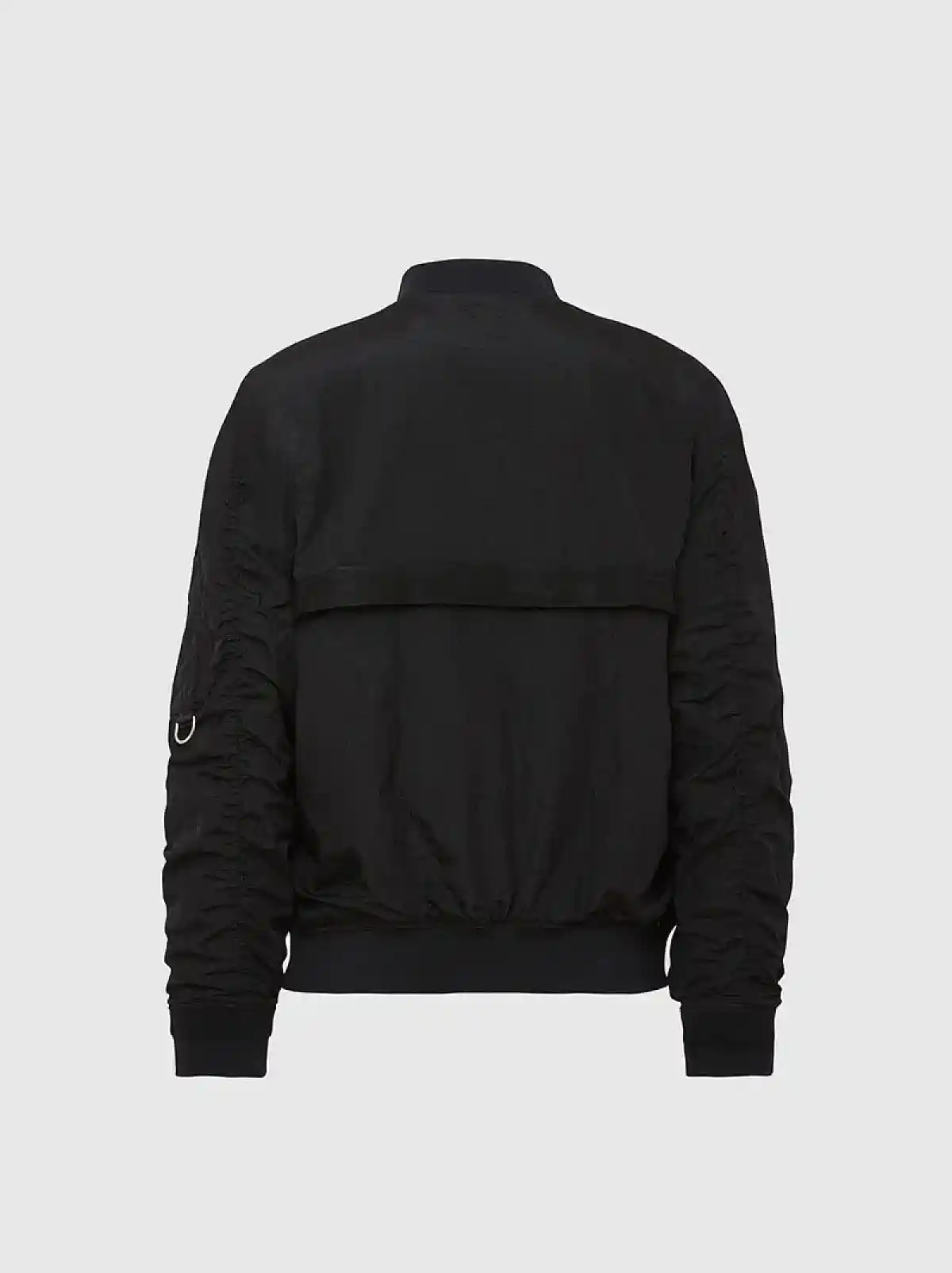 Black Bomber jacket in crinkle nylon