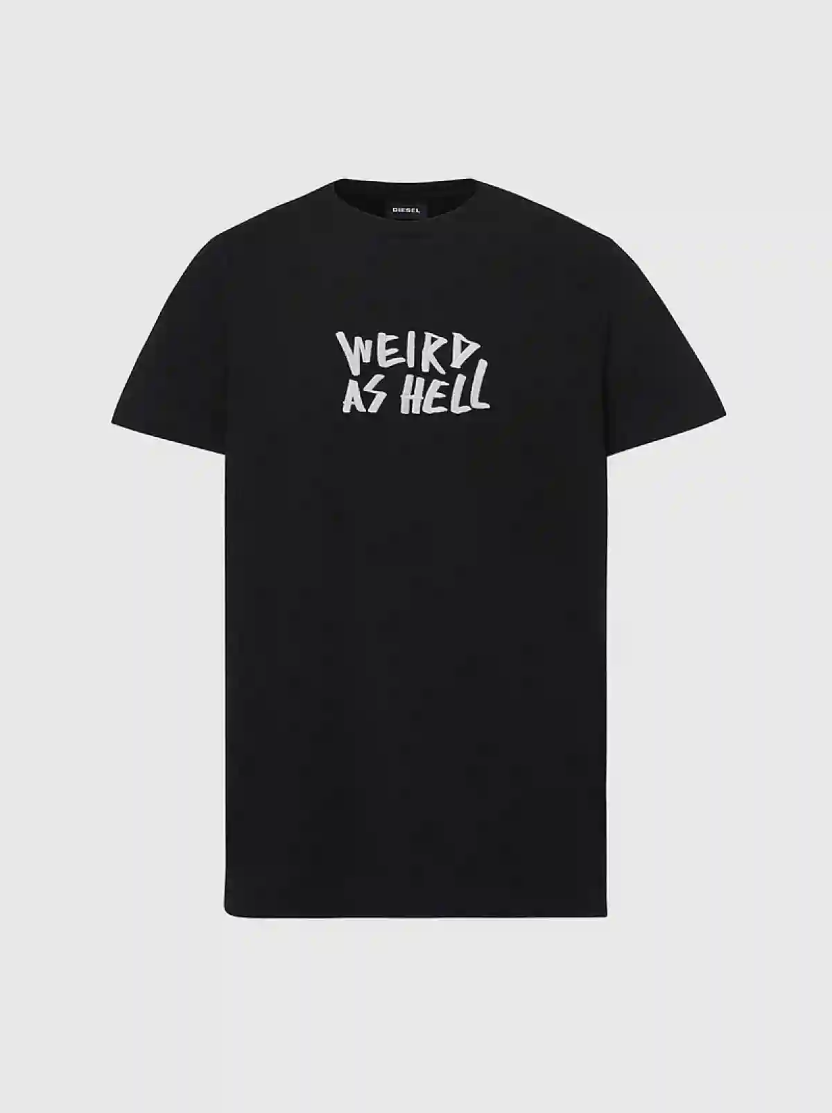 Black T-shirt with Weird As Hell embroidery