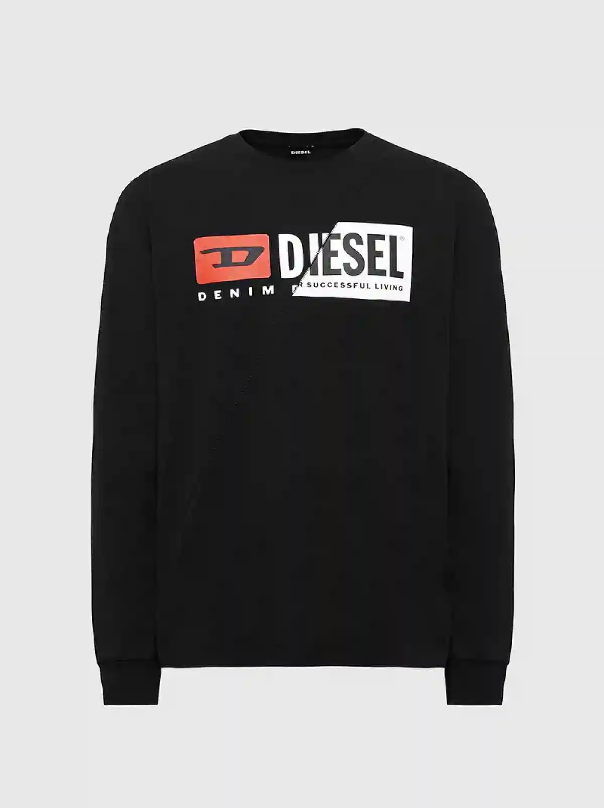 Black Long-sleeve T-shirt with double logo