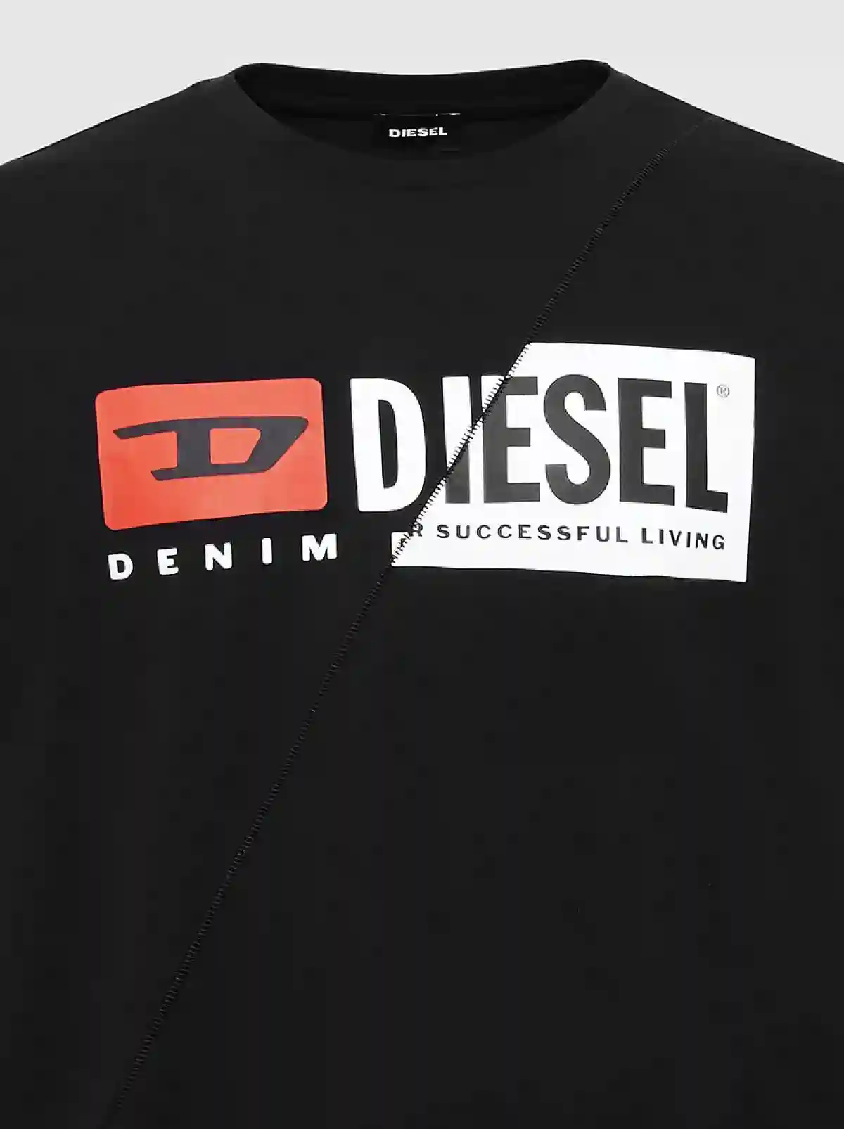 Black Long-sleeve T-shirt with double logo