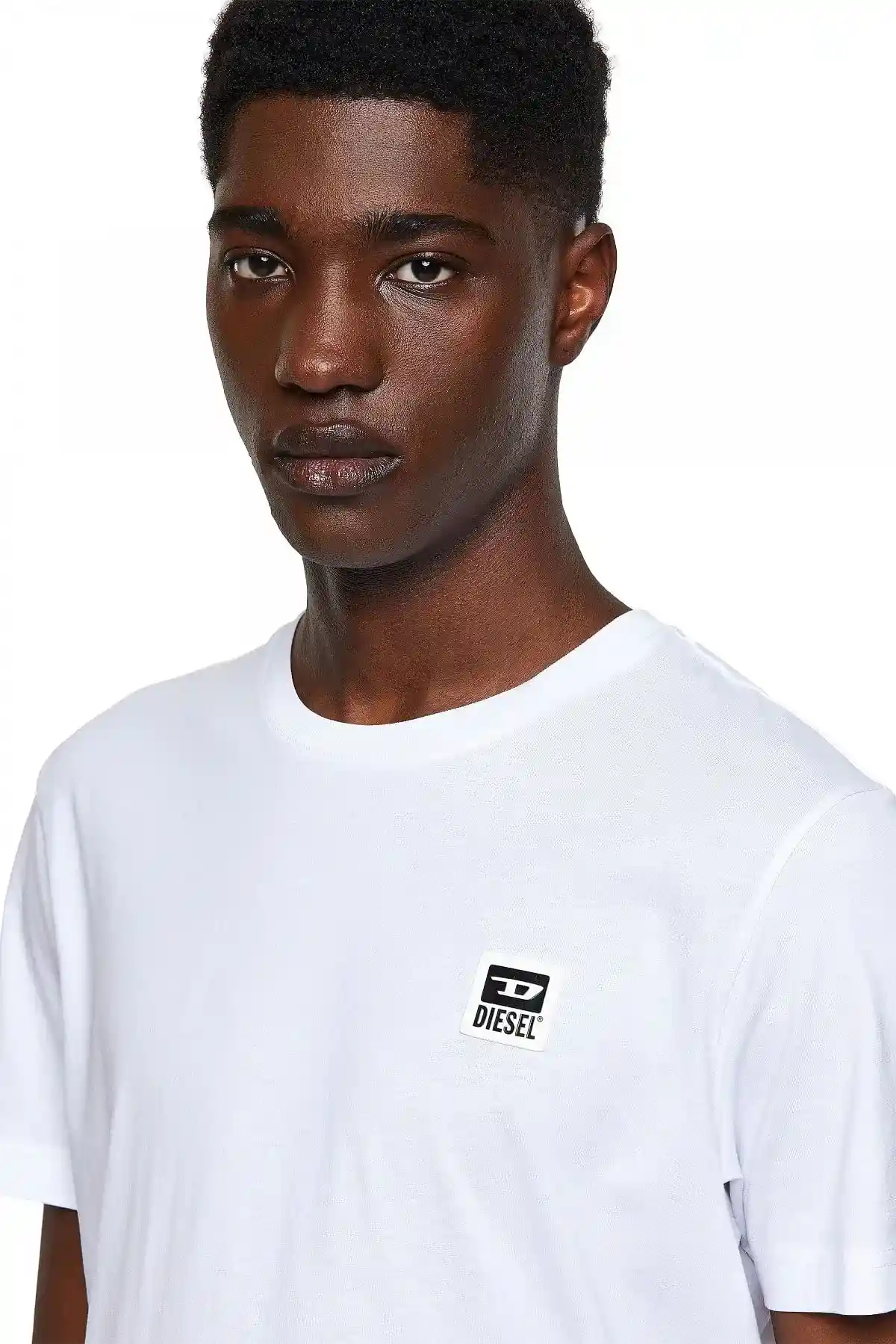 White T-shirt with D logo patch