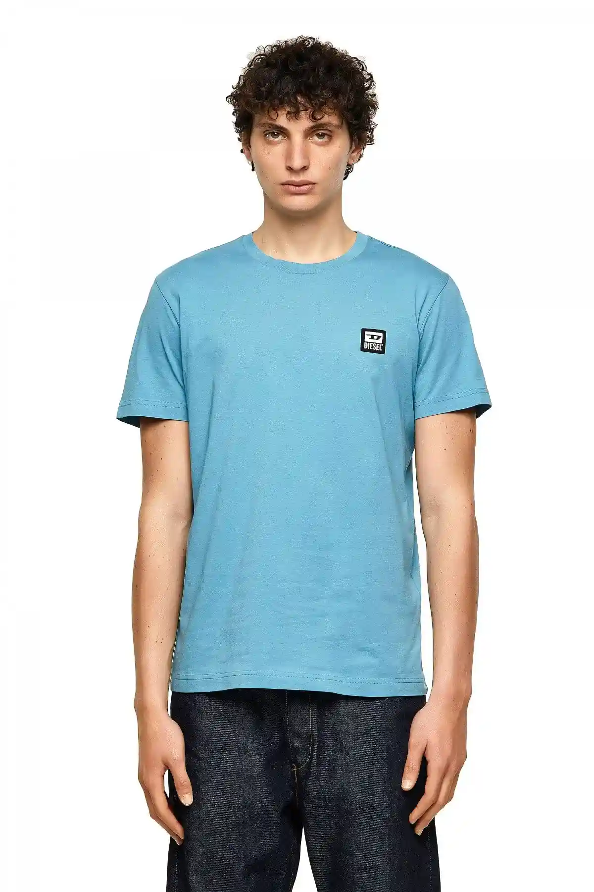 Blue T-shirt with D logo patch