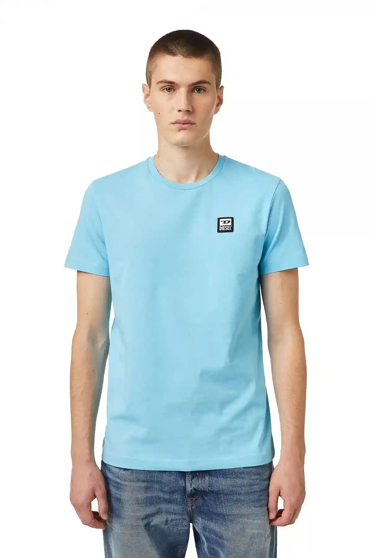 Blue T-shirt with D logo patch
