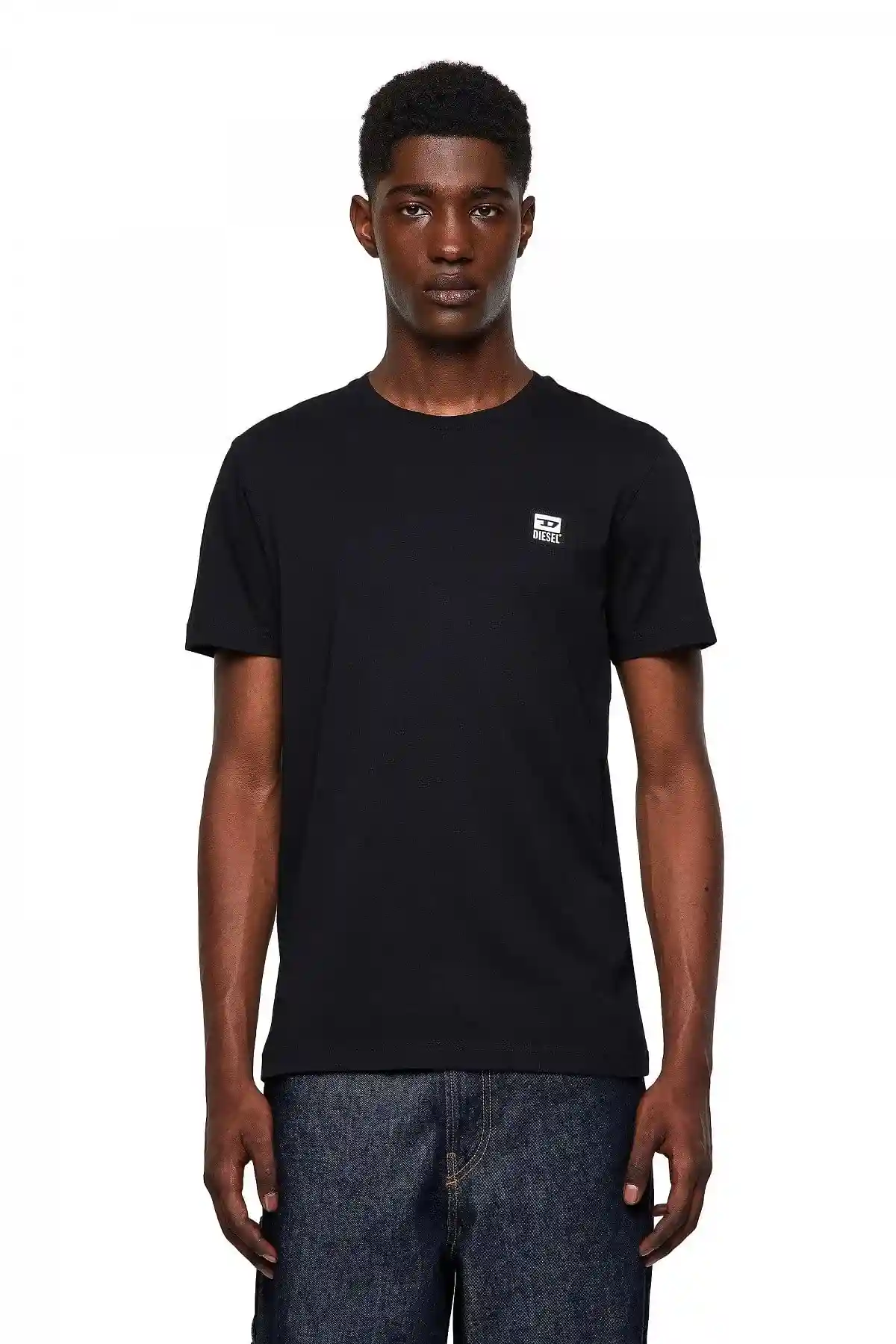 Black T-shirt with D logo patch