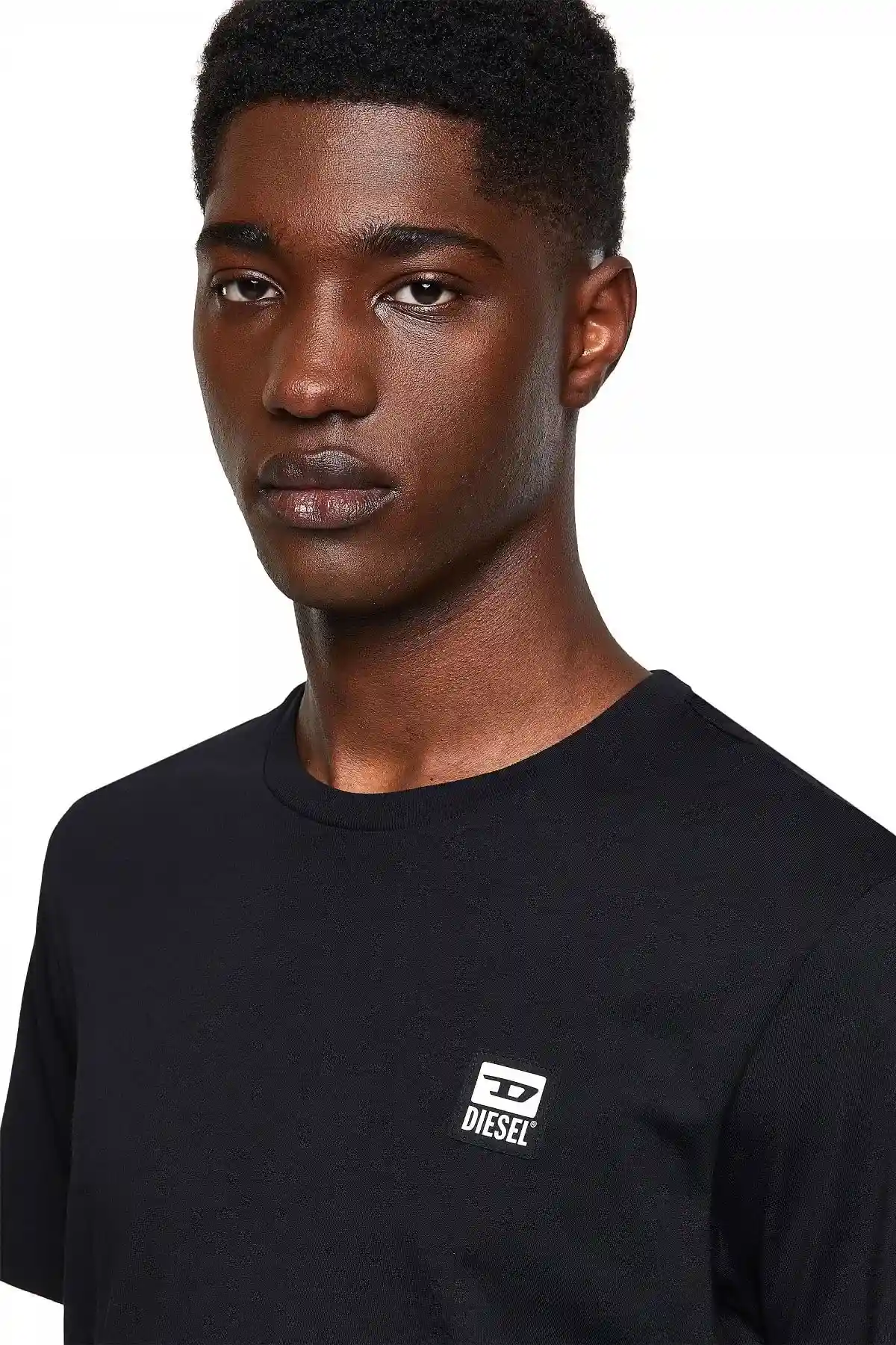 Black T-shirt with D logo patch