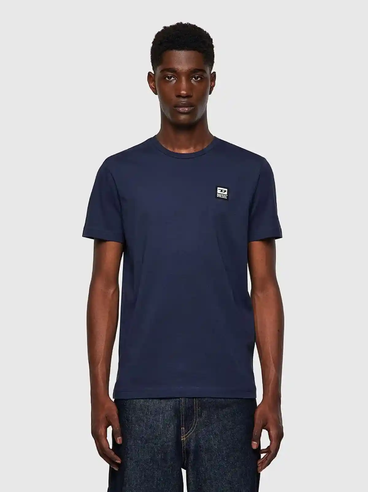Blue T-shirt with D logo patch