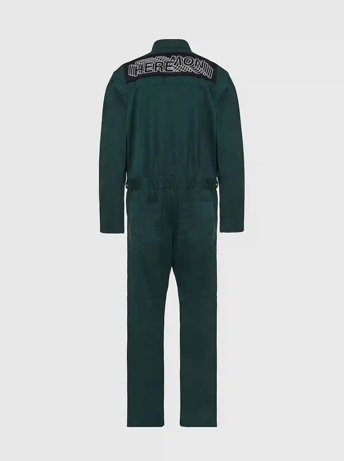 Green Convertible jumpsuit with patches