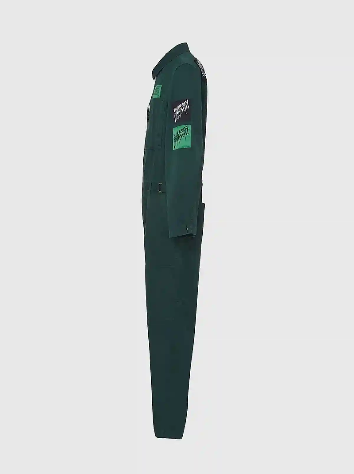 Green Convertible jumpsuit with patches