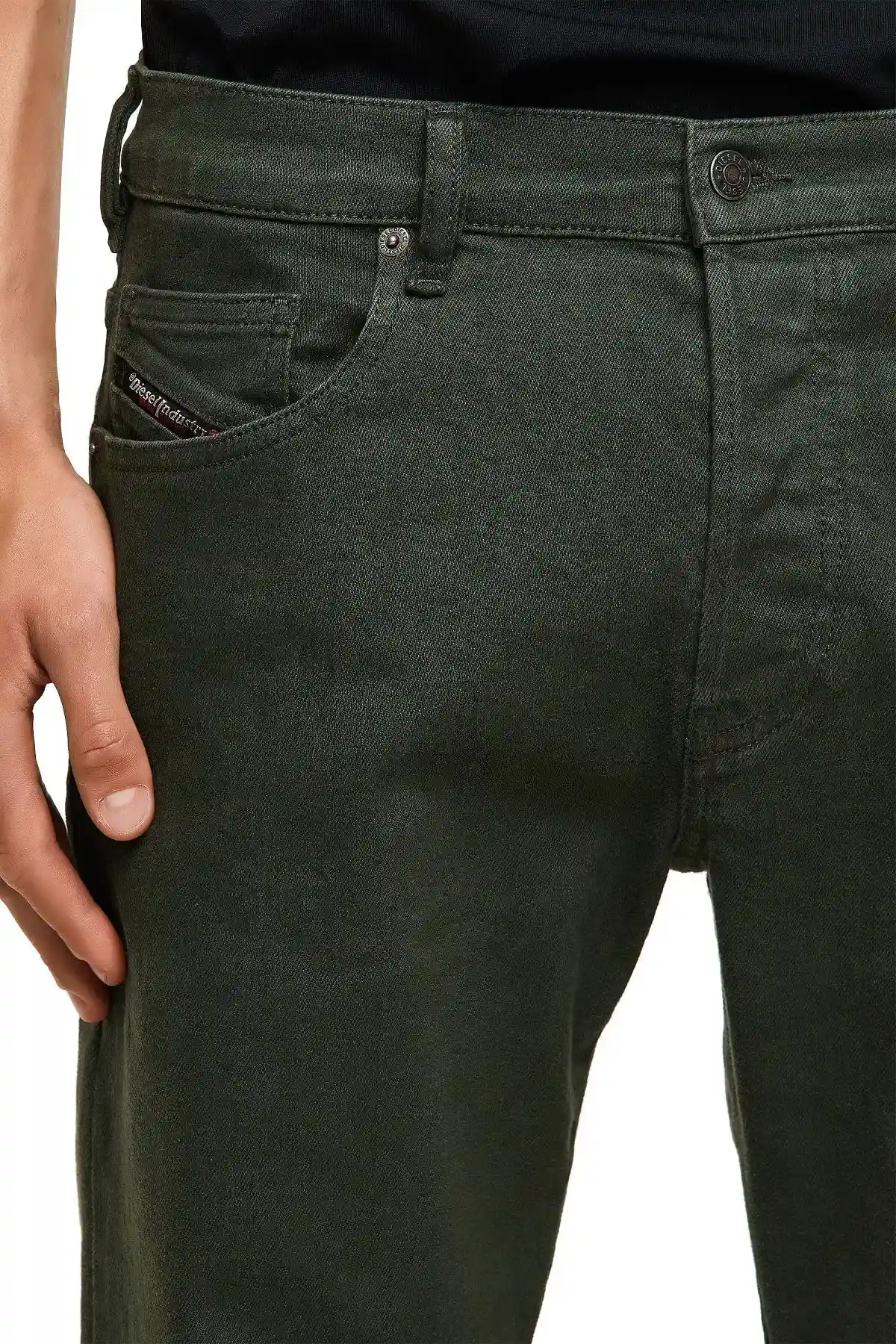 Green Tapered fit Jeans-D-Yennox