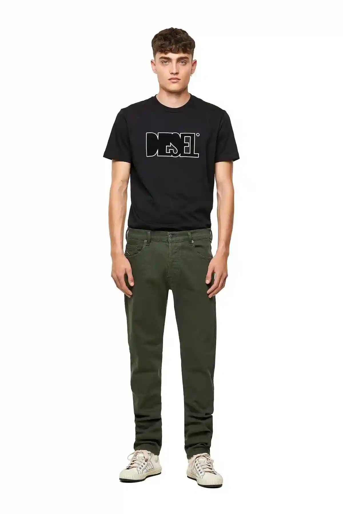 Green Tapered fit Jeans-D-Yennox