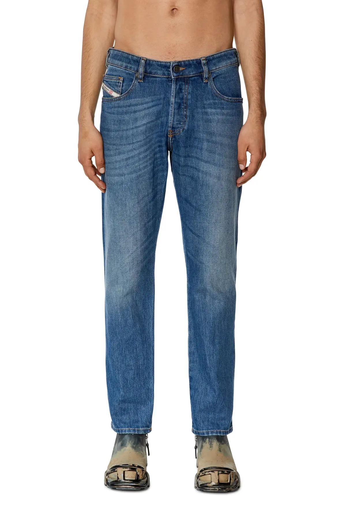 Blue Tapered fit Jeans-D-Yennox