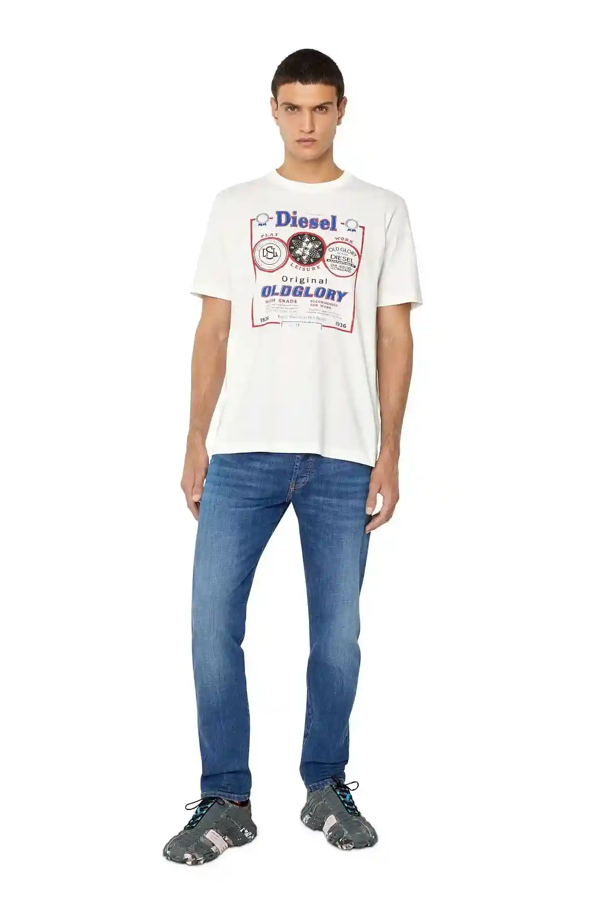 Blue Tapered fit Jeans-D-Yennox