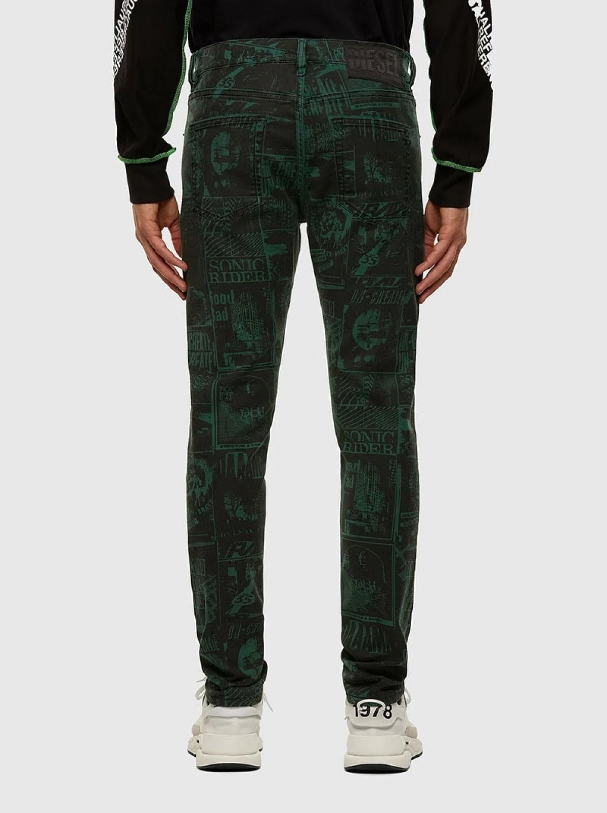 Green Slim Jeans-D-Strukt
