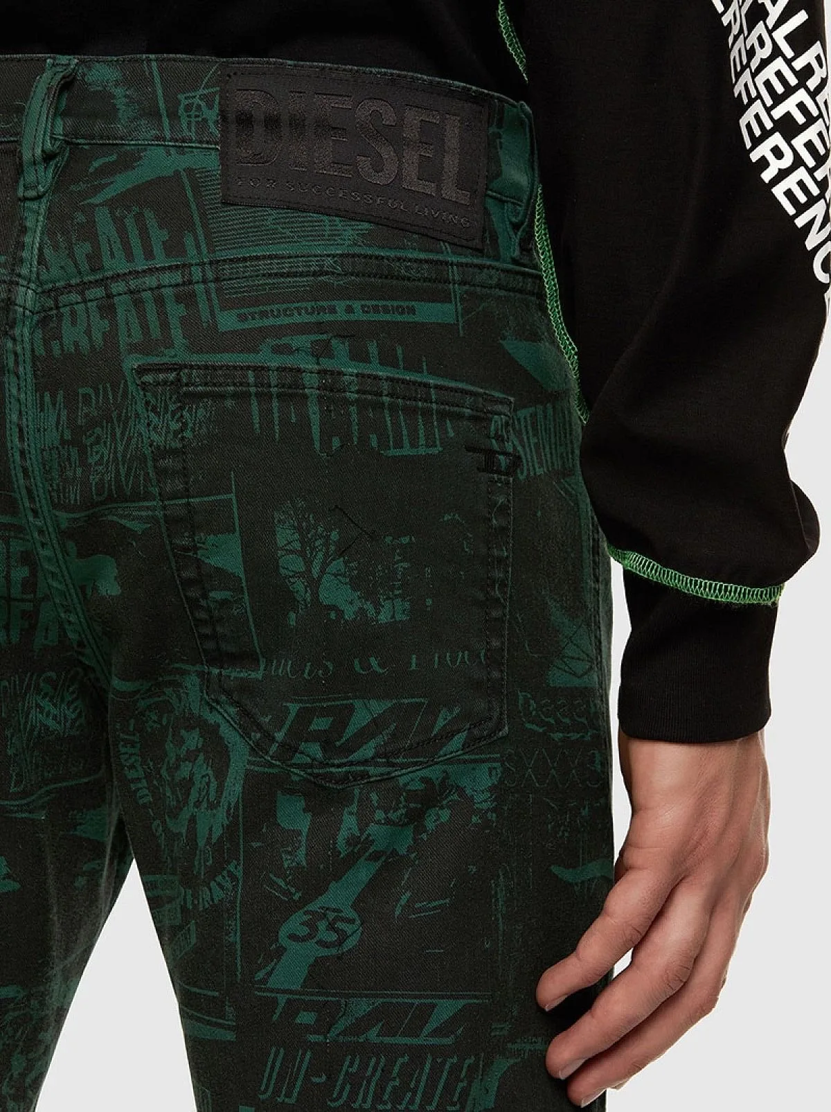 Green Slim Jeans-D-Strukt