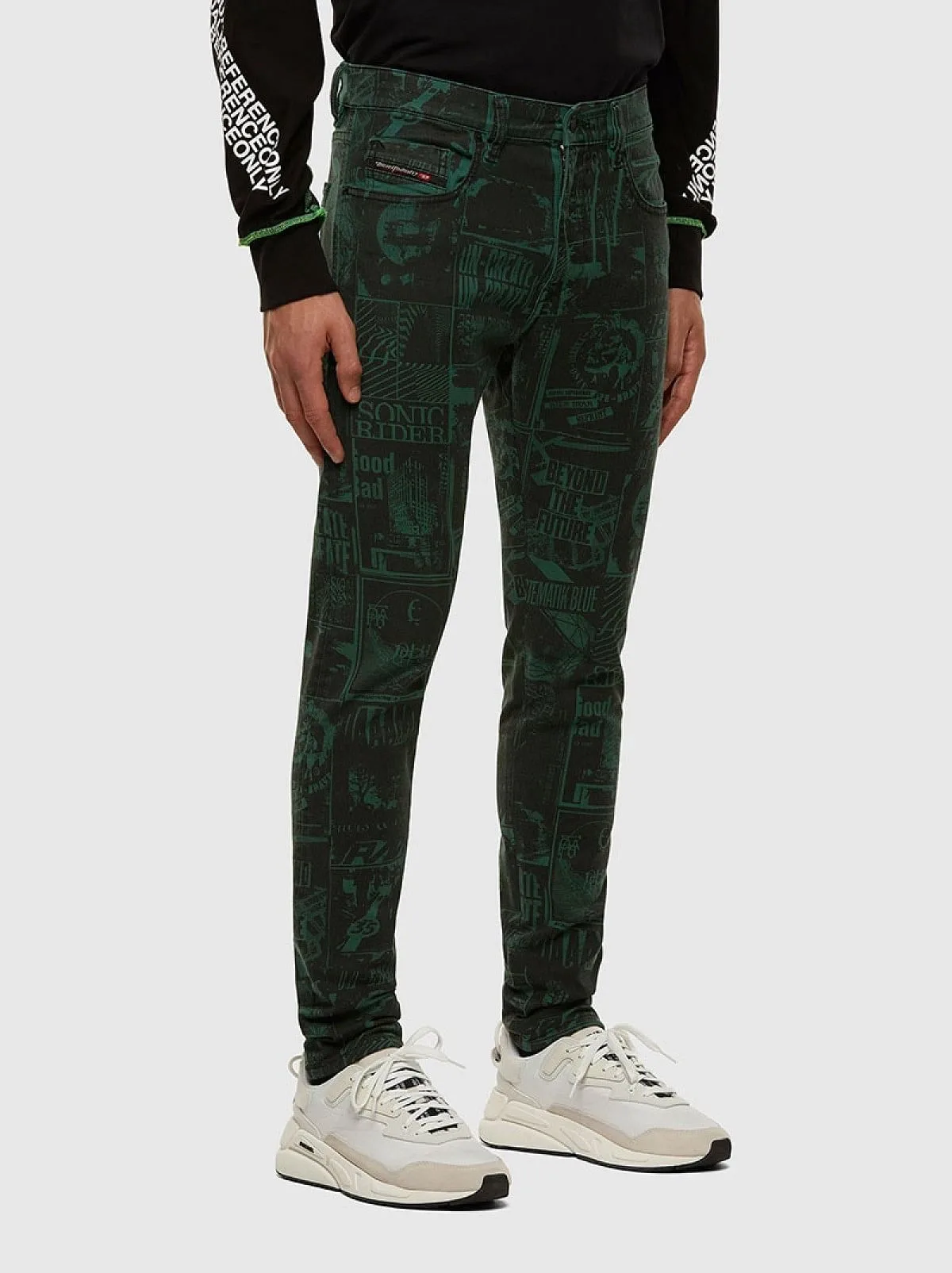 Green Slim Jeans-D-Strukt