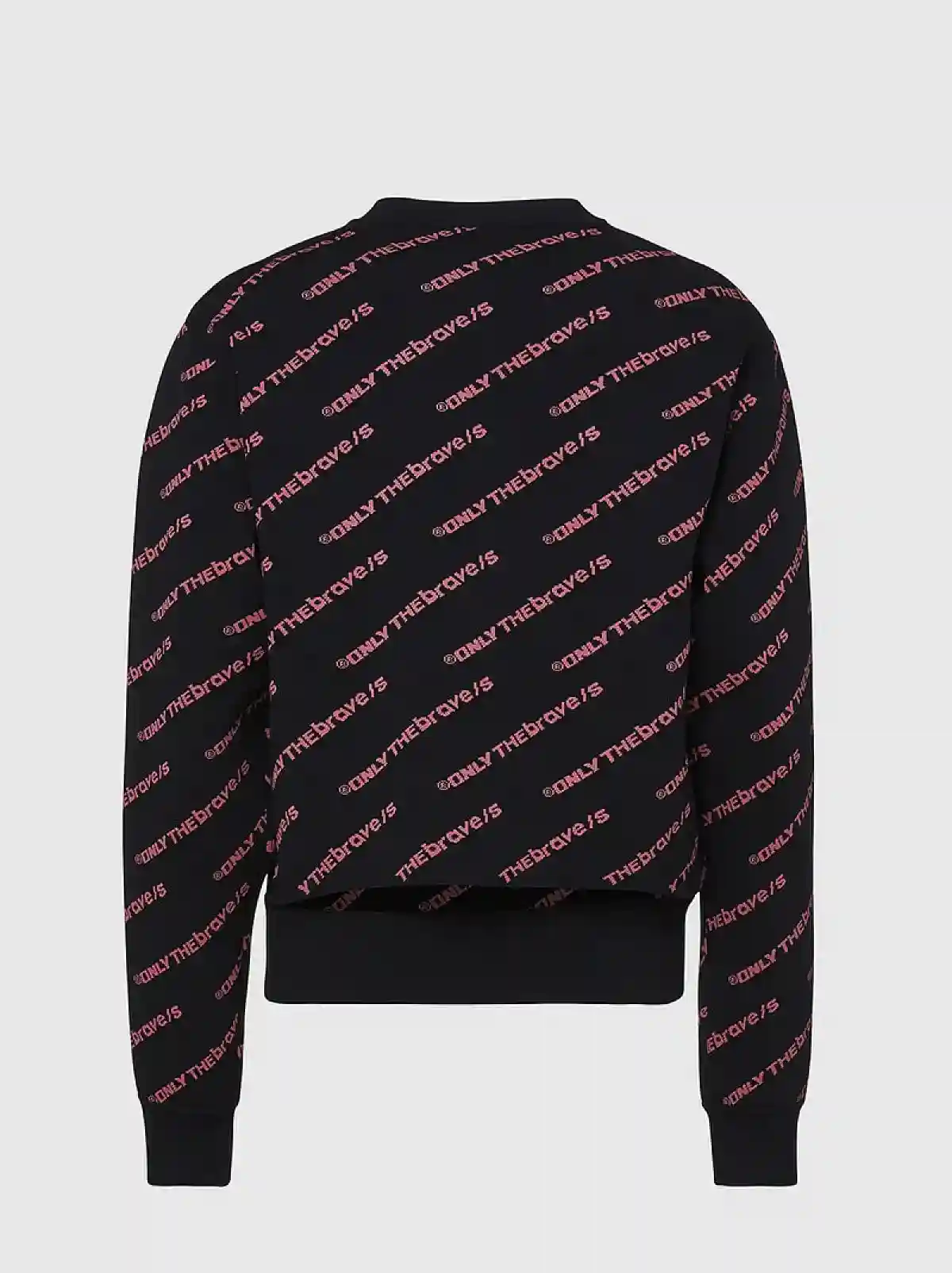 Black Knit jacket with diagonal lettering