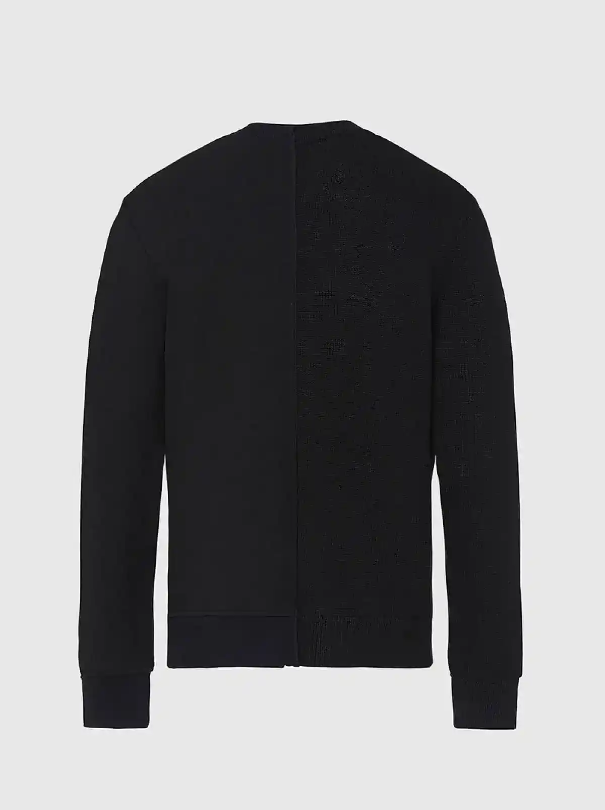 Black Zip-up cardigan in two textures