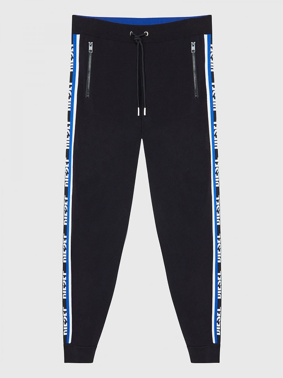 Black Track pants with jacquard logo bands