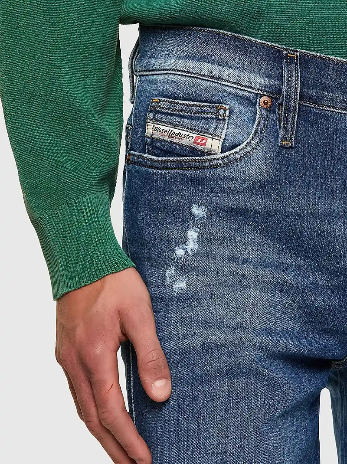 Blue Skinny Jeans-D-Istort