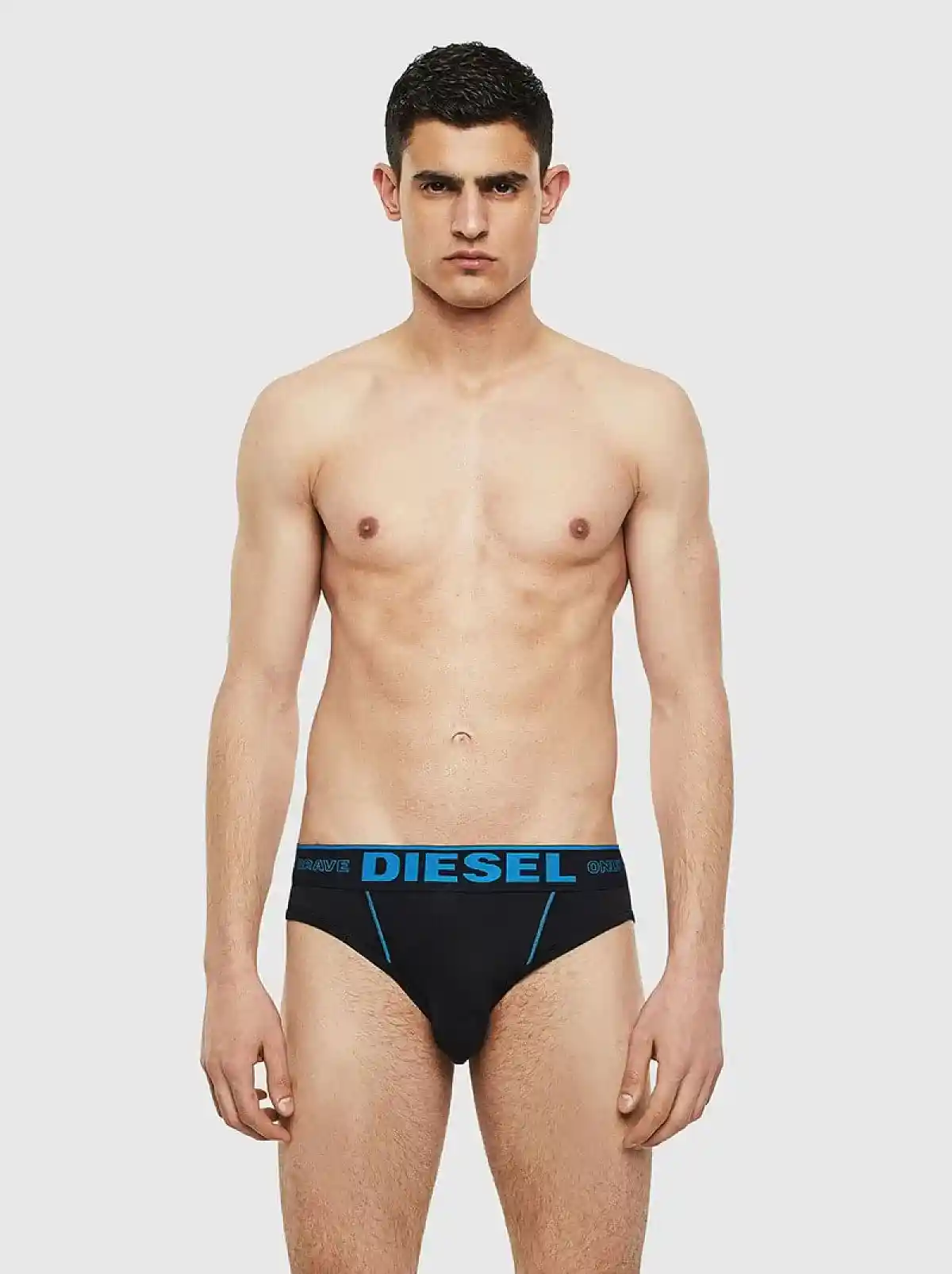 Black and Blue Briefs with contrast stitching