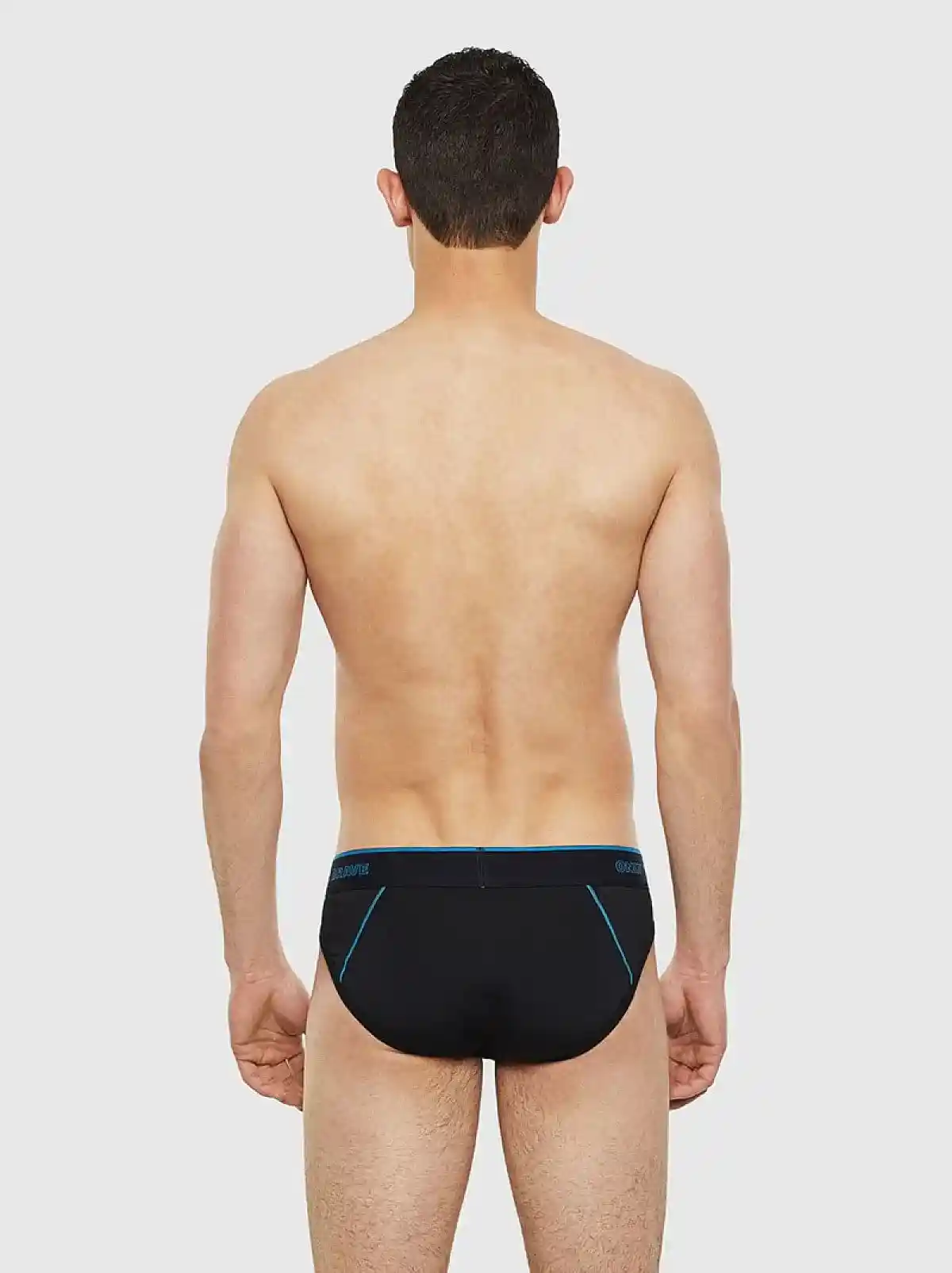 Black and Blue Briefs with contrast stitching