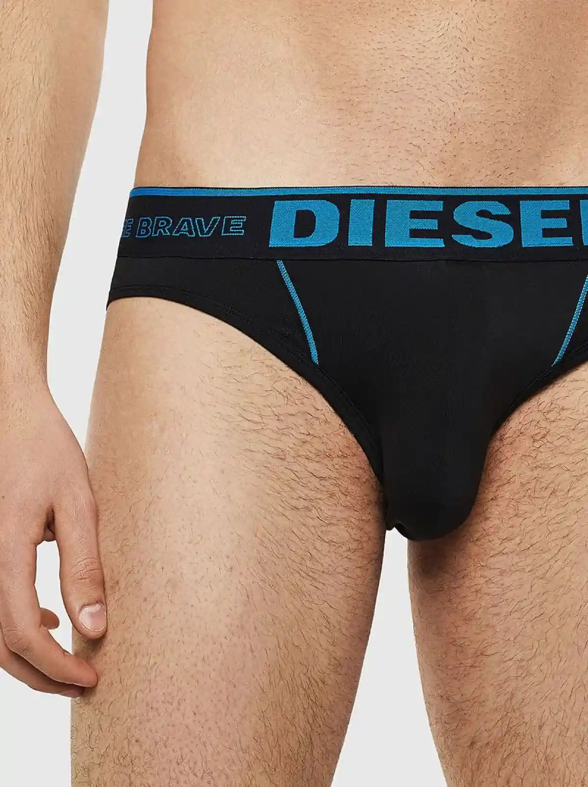 Black and Blue Briefs with contrast stitching