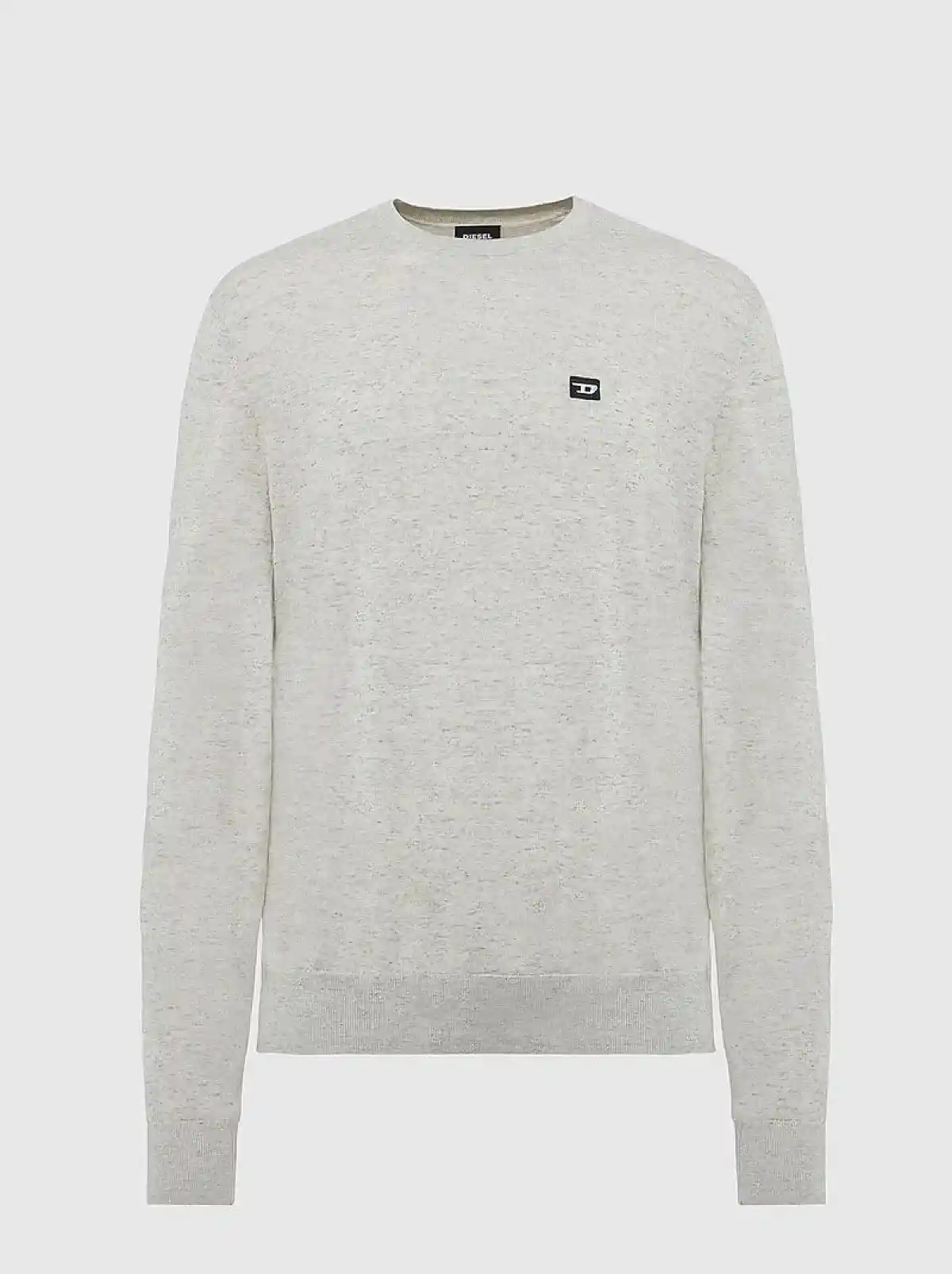 Grey Pullover in melange knit