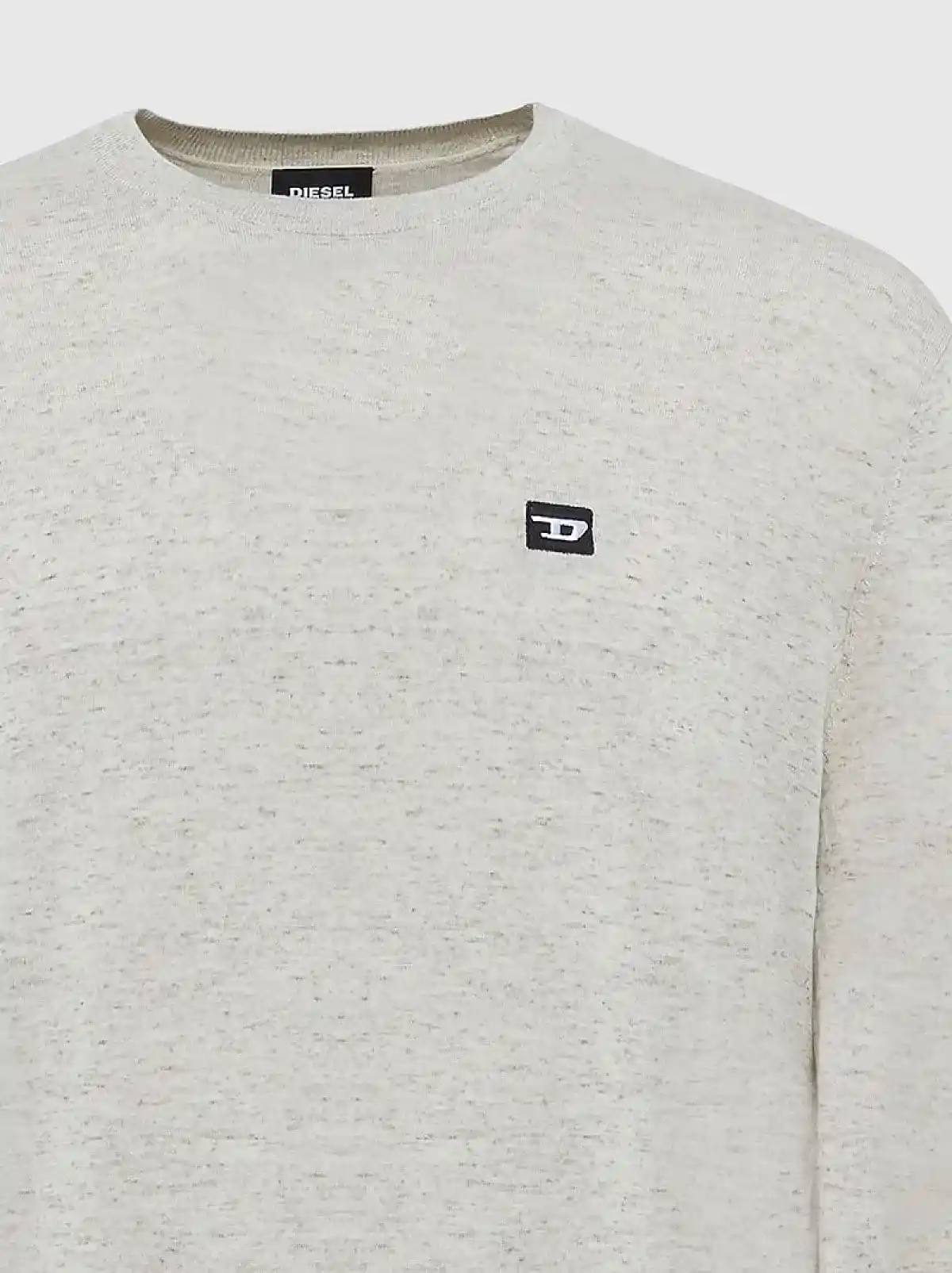 Grey Pullover in melange knit