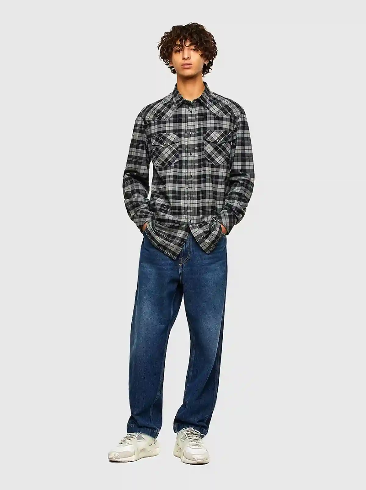 Multicolor Green Label flannel Western shirt