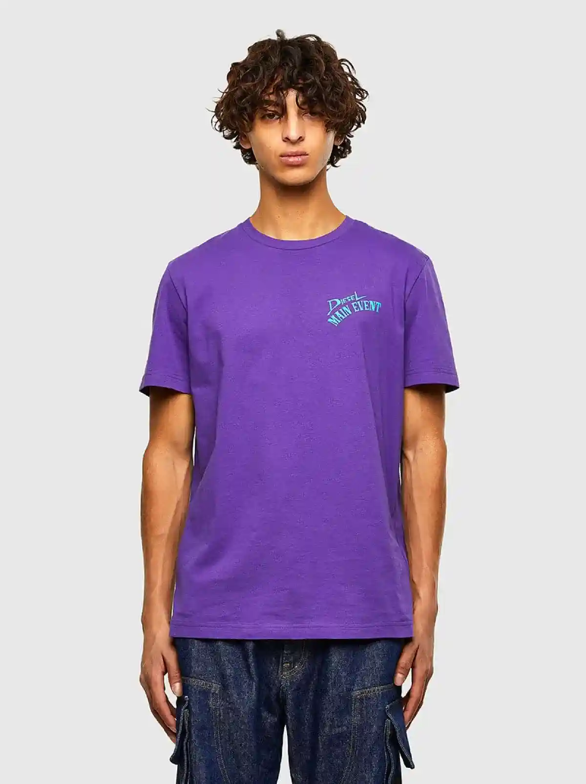 Purple Green Label T-shirt with puff print