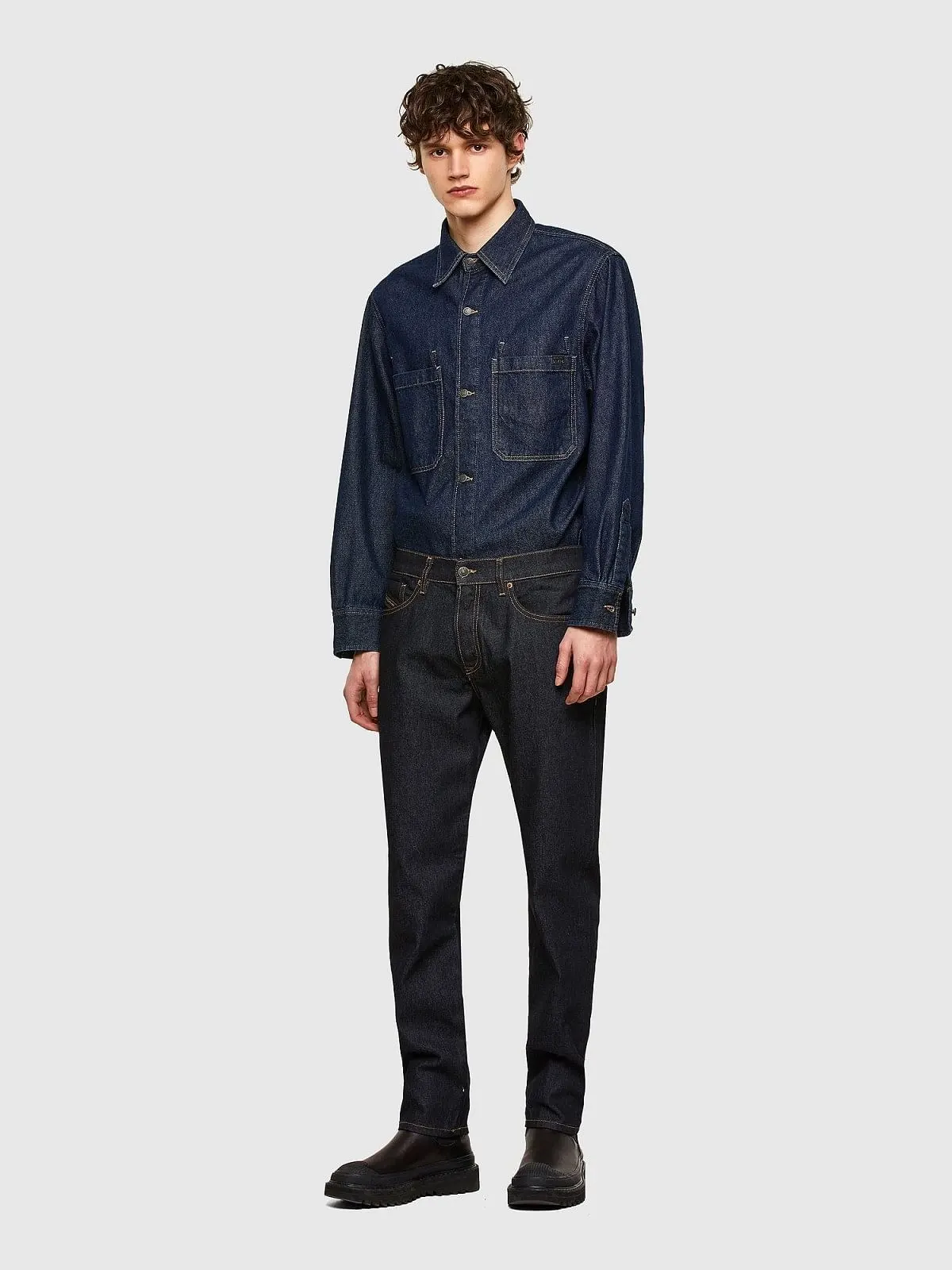 Blue Tapered fit Jeans-2005 D-Fining