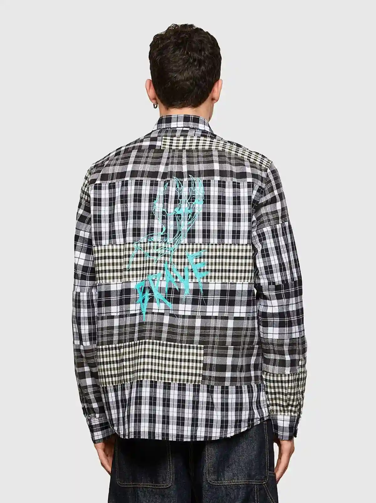 Multicolor Patchwork check shirt