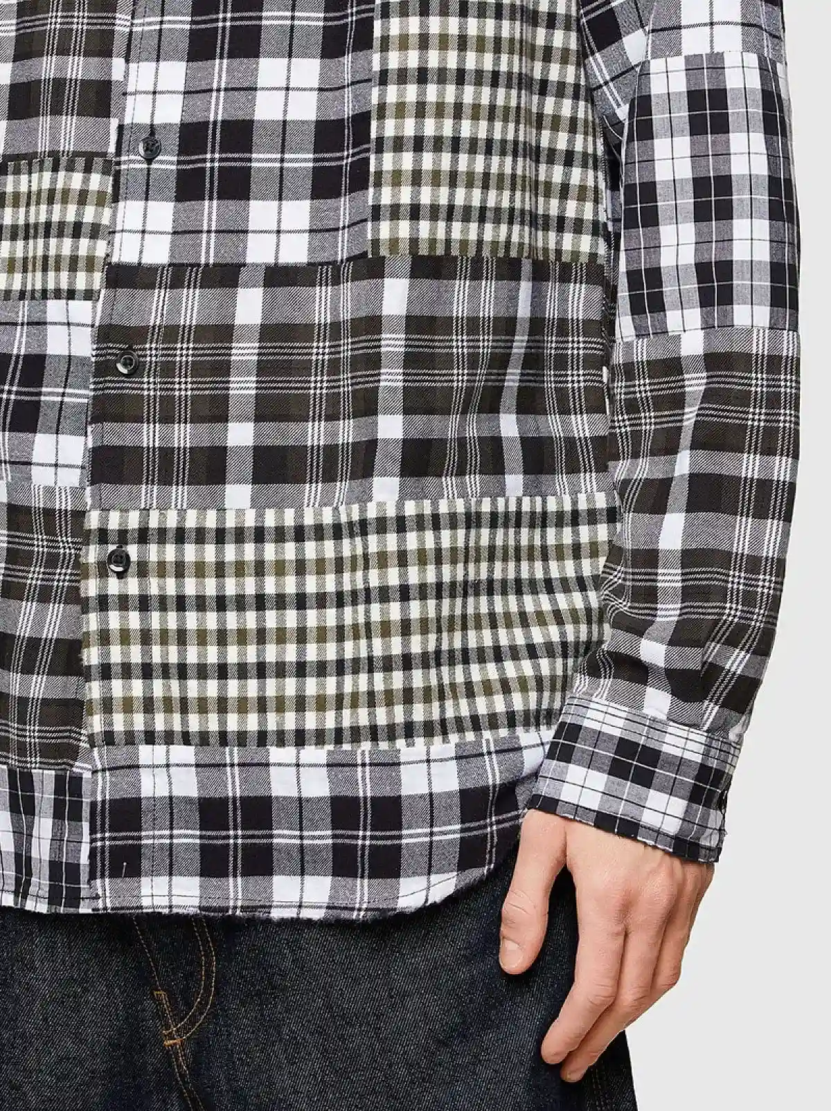 Multicolor Patchwork check shirt