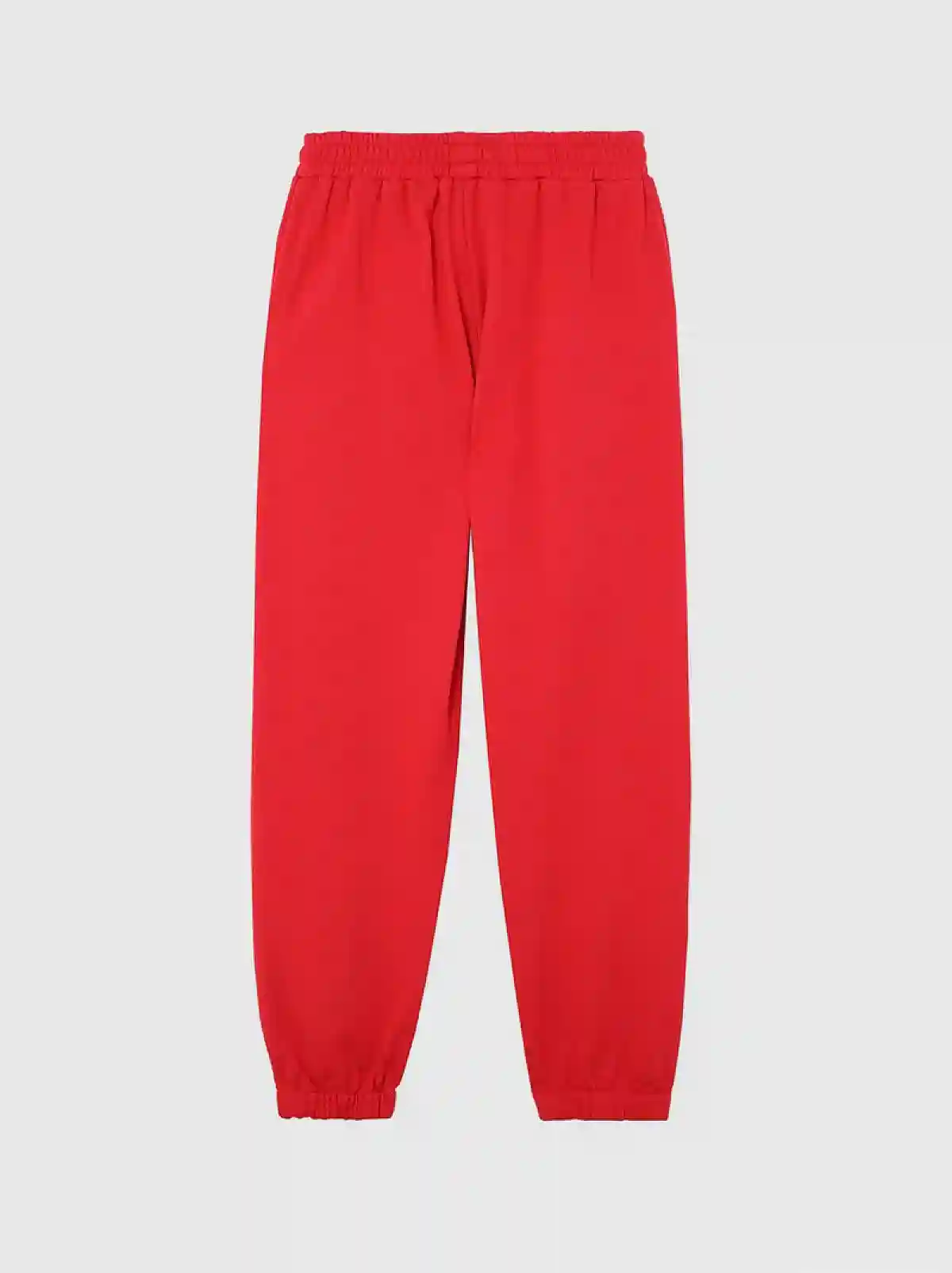 Red High-waisted sweatpants with D logo