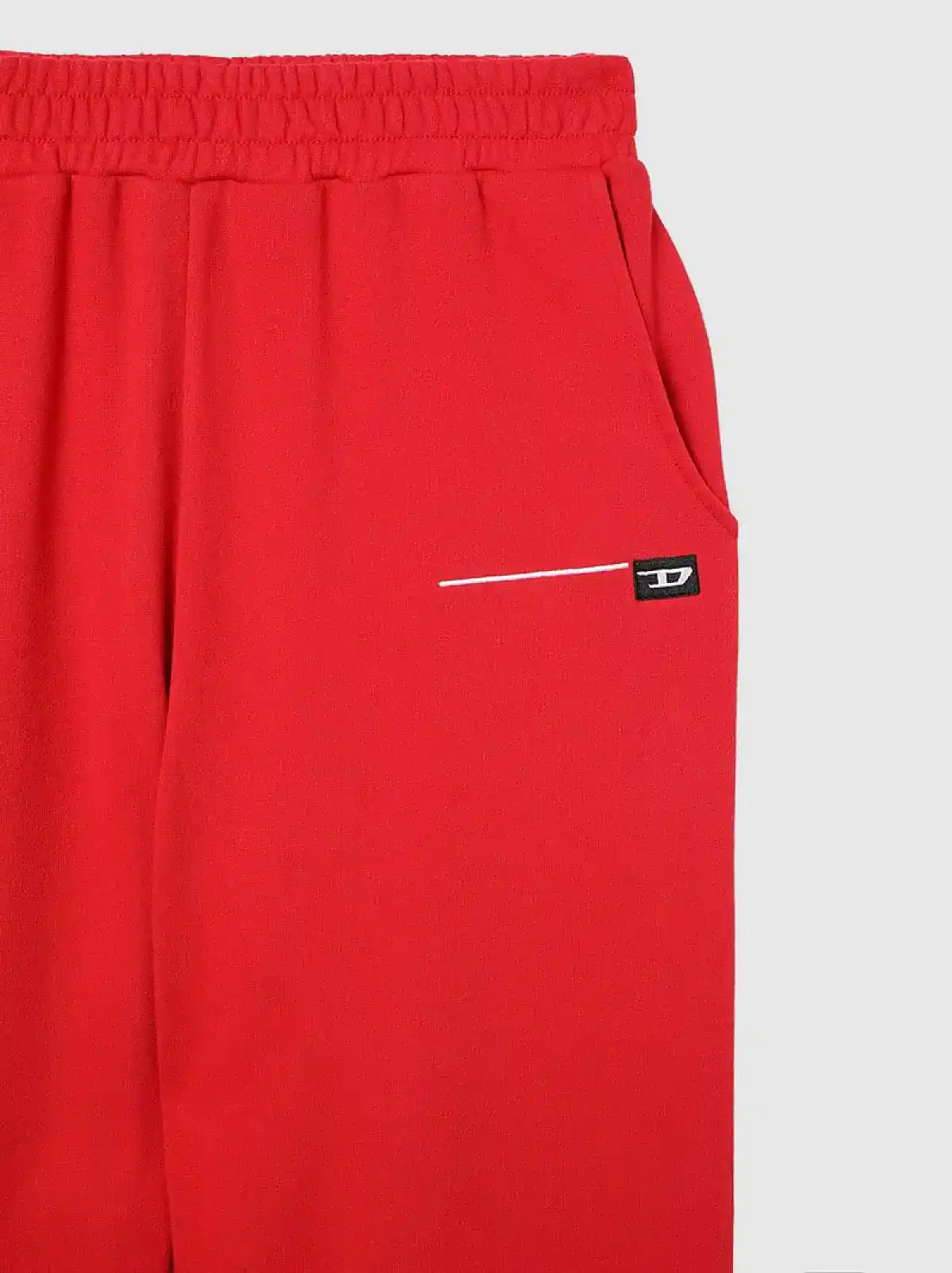 Red High-waisted sweatpants with D logo