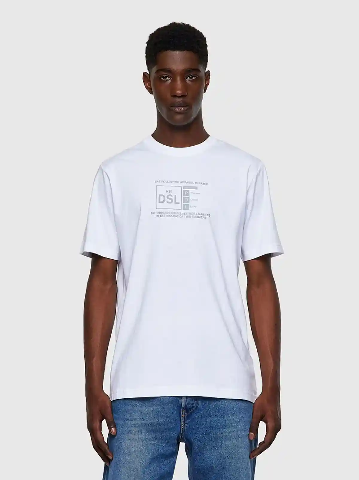 White T-shirt with reflective logo print