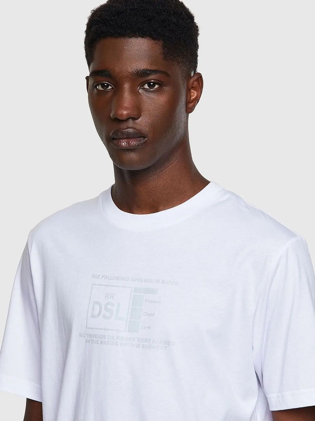 White T-shirt with reflective logo print