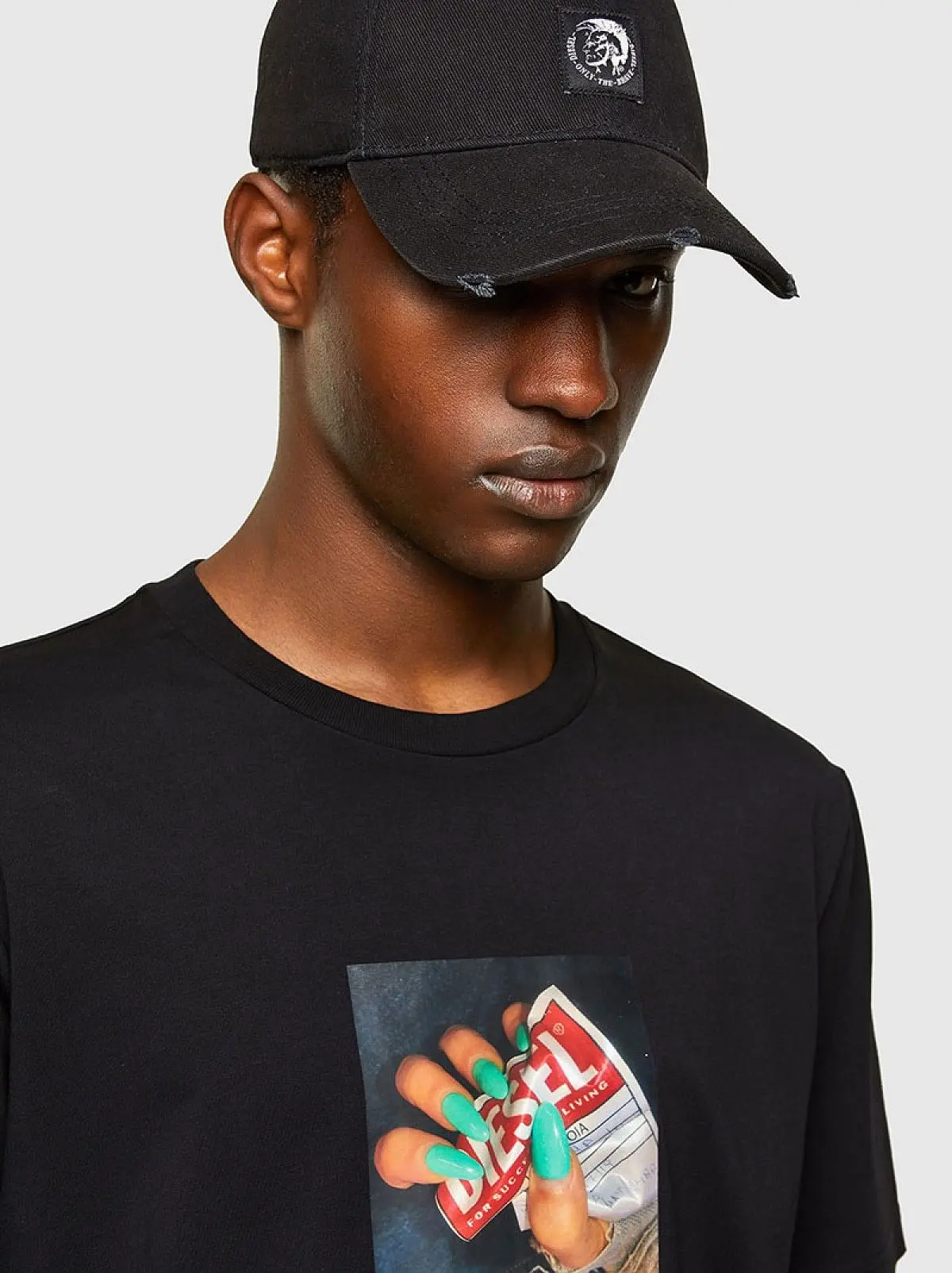 Black T-shirt with photo print