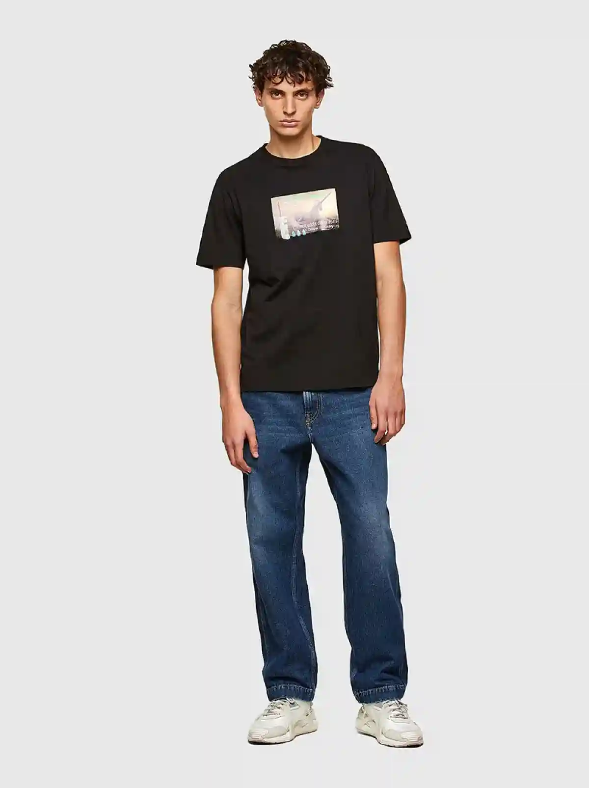 Black T-shirt with photo print